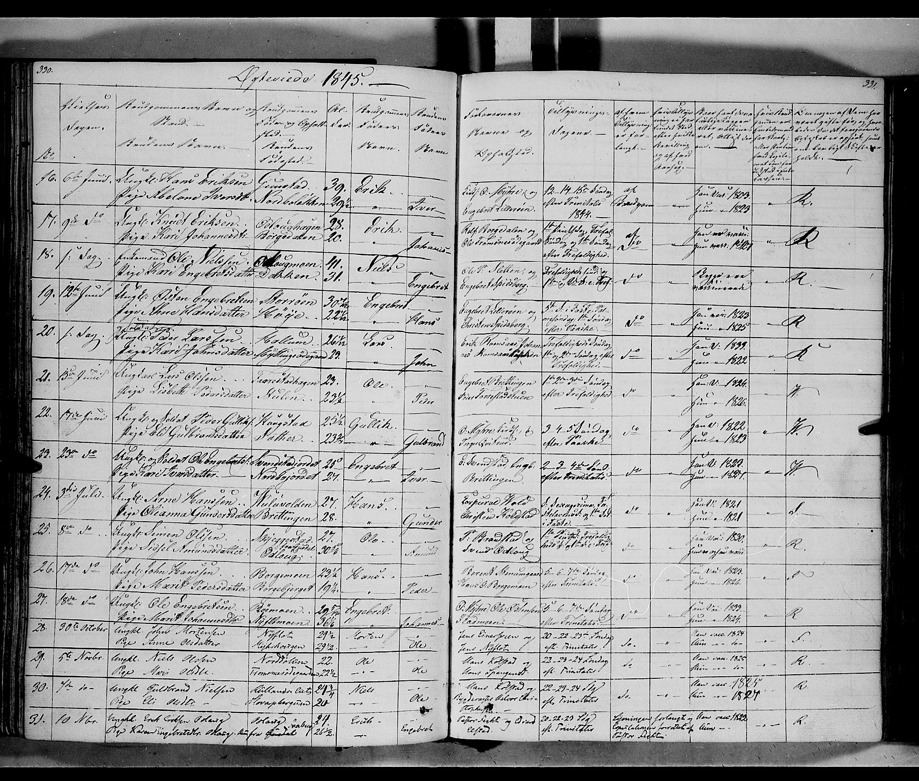 Ringebu prestekontor, AV/SAH-PREST-082/H/Ha/Haa/L0005: Ministerialbok nr. 5, 1839-1848, s. 330-331
