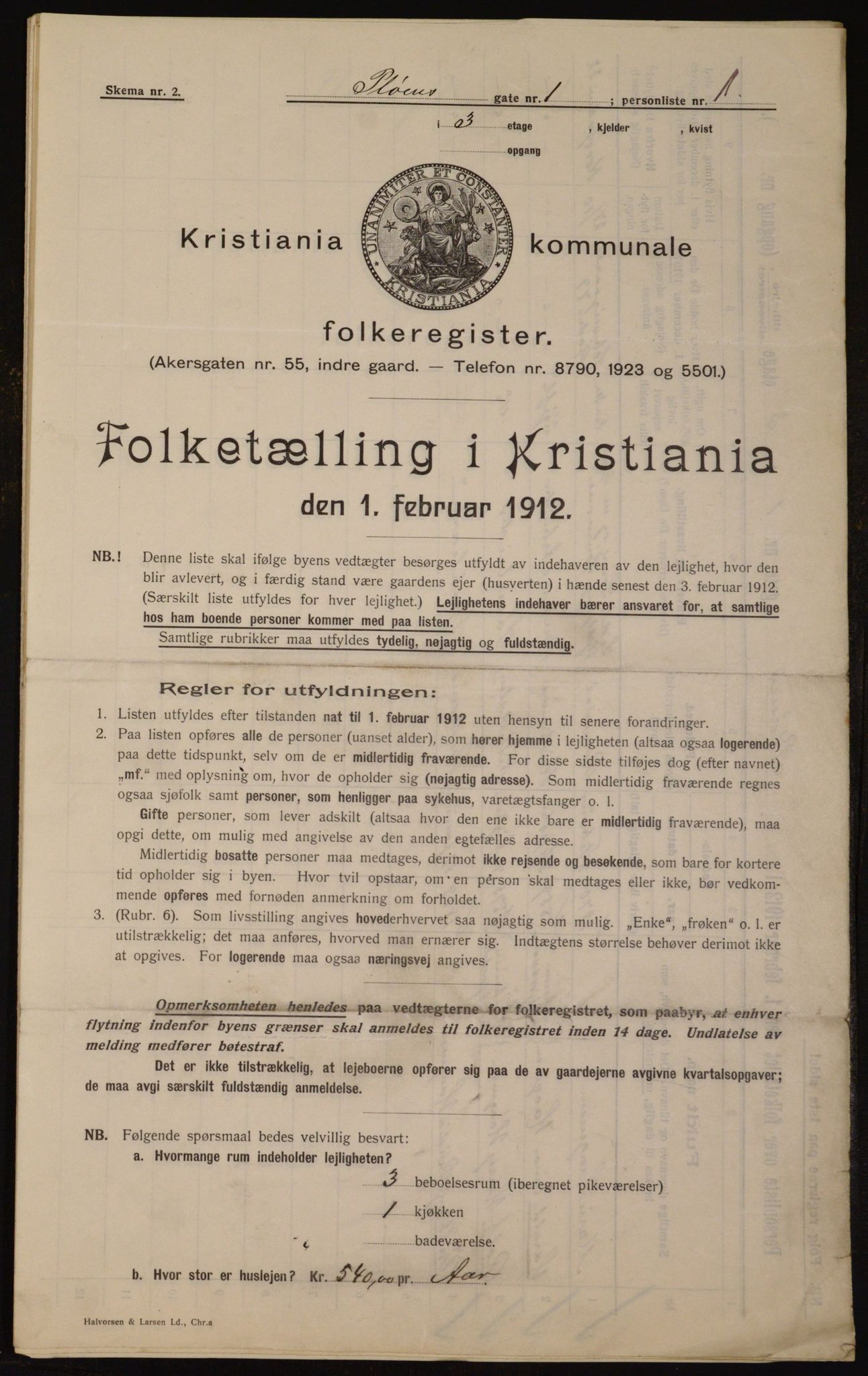 OBA, Kommunal folketelling 1.2.1912 for Kristiania, 1912, s. 81383