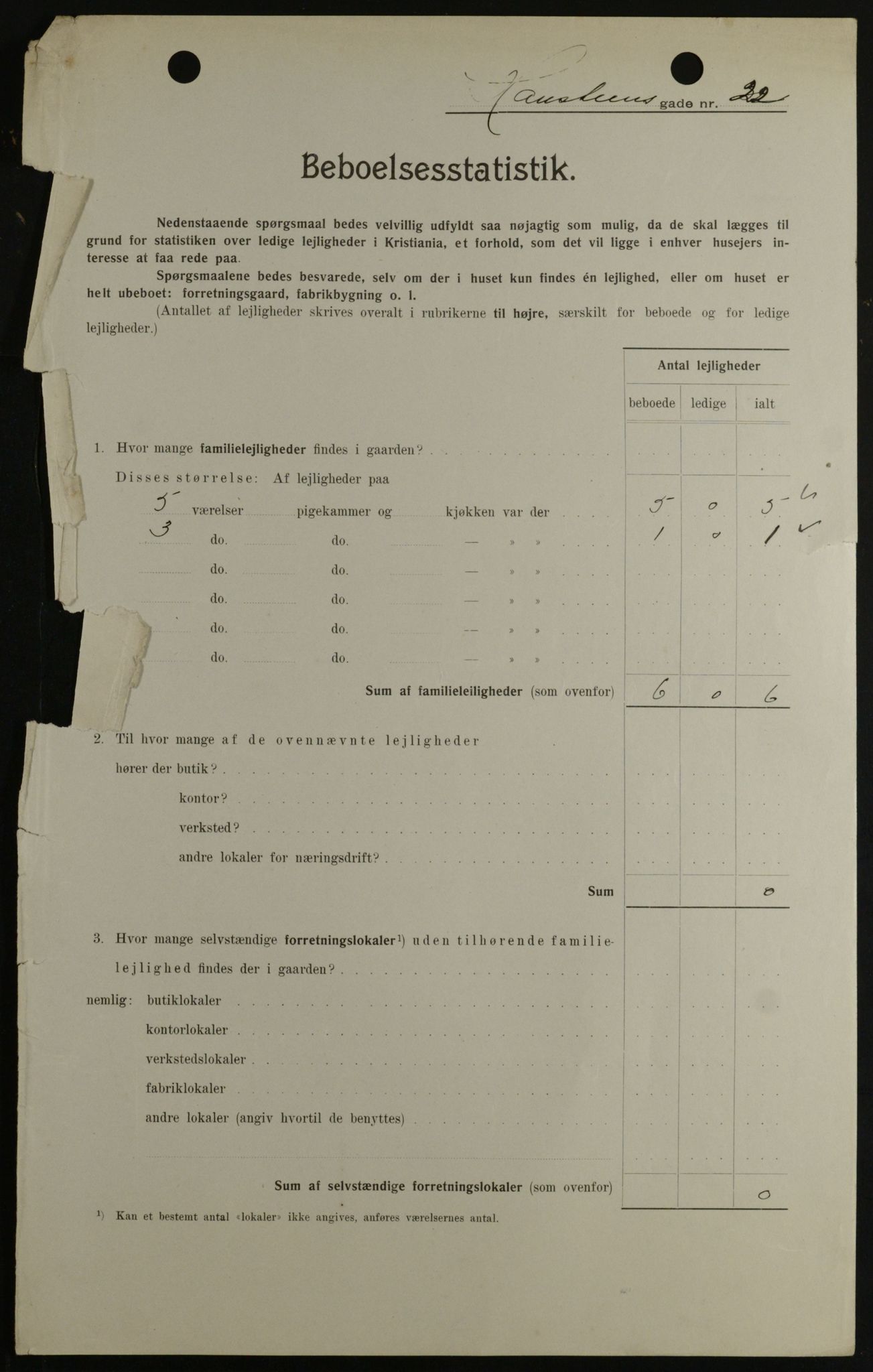OBA, Kommunal folketelling 1.2.1908 for Kristiania kjøpstad, 1908, s. 31573