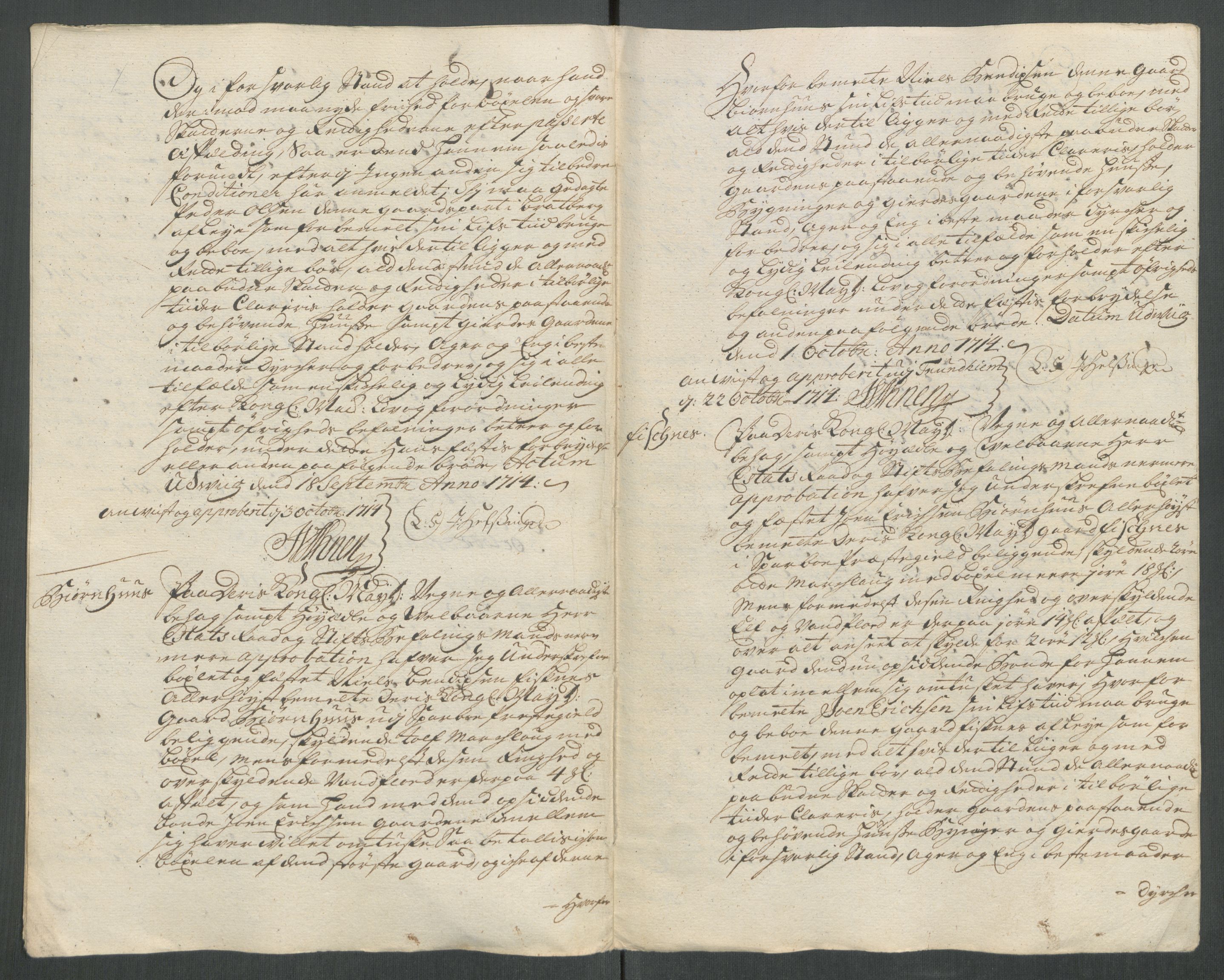 Rentekammeret inntil 1814, Reviderte regnskaper, Fogderegnskap, RA/EA-4092/R63/L4322: Fogderegnskap Inderøy, 1714, s. 251
