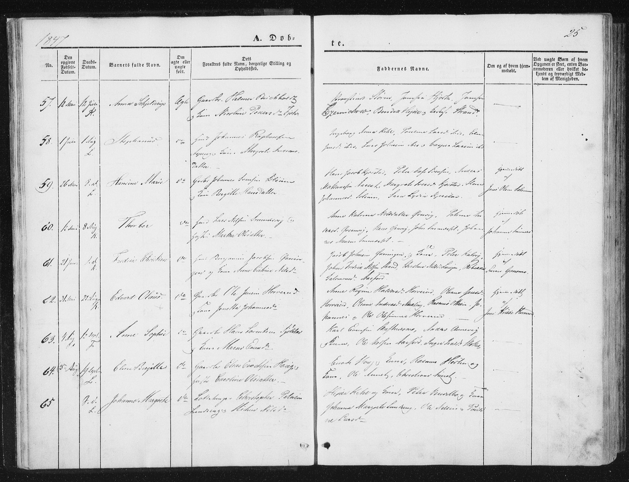 Ministerialprotokoller, klokkerbøker og fødselsregistre - Nord-Trøndelag, AV/SAT-A-1458/780/L0640: Ministerialbok nr. 780A05, 1845-1856, s. 25