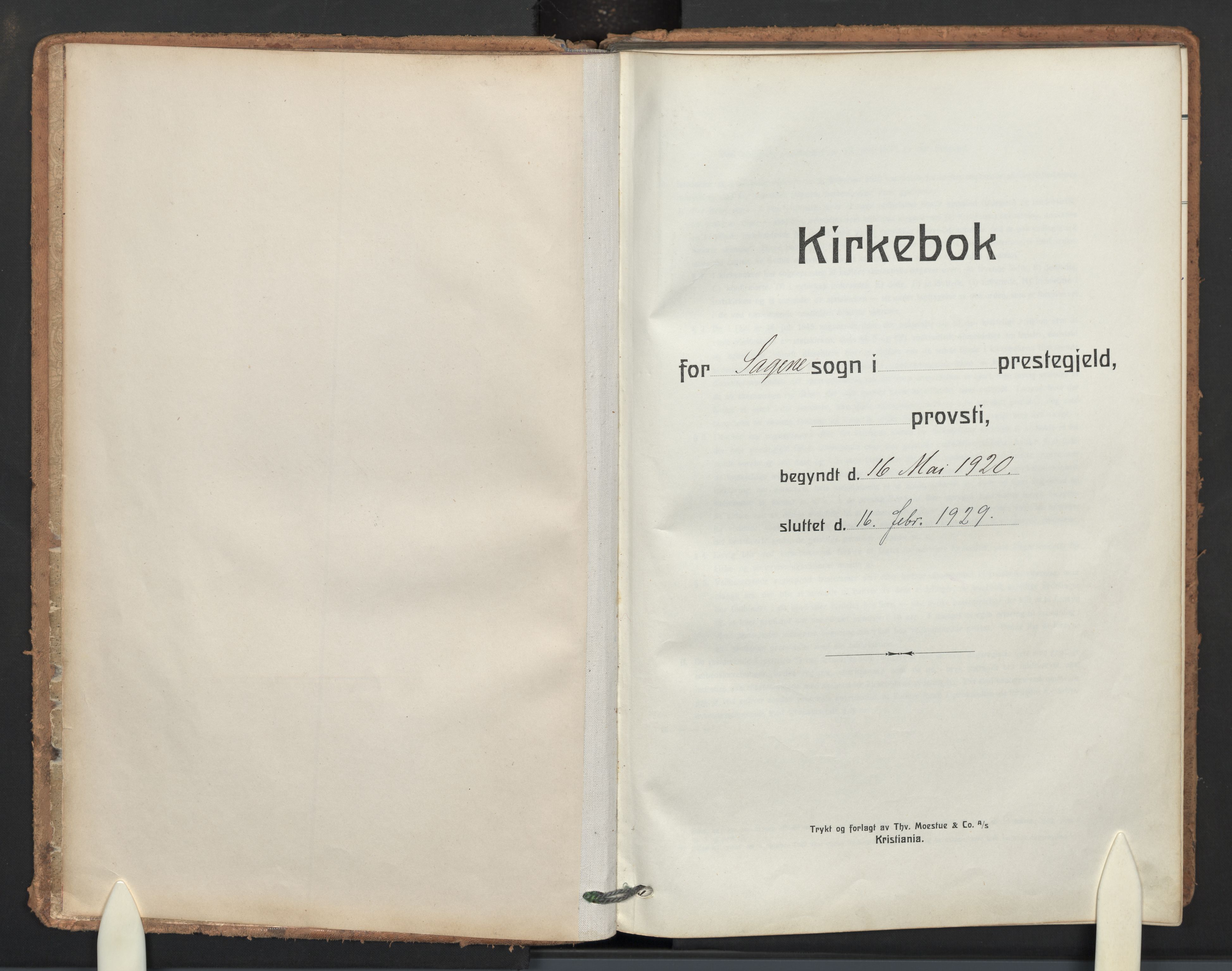 Sagene prestekontor Kirkebøker, SAO/A-10796/F/L0013: Ministerialbok nr. 13, 1920-1929