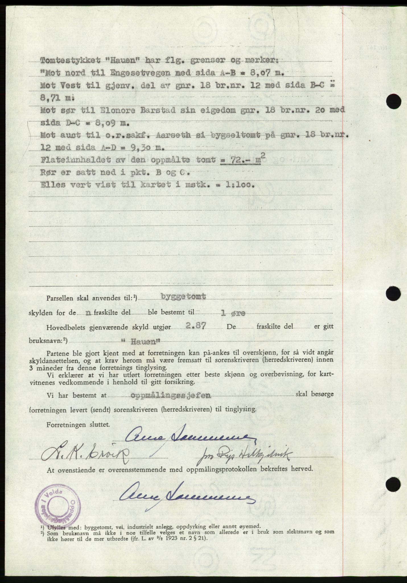 Søre Sunnmøre sorenskriveri, AV/SAT-A-4122/1/2/2C/L0105: Pantebok nr. 31A, 1956-1957, Dagboknr: 2577/1956