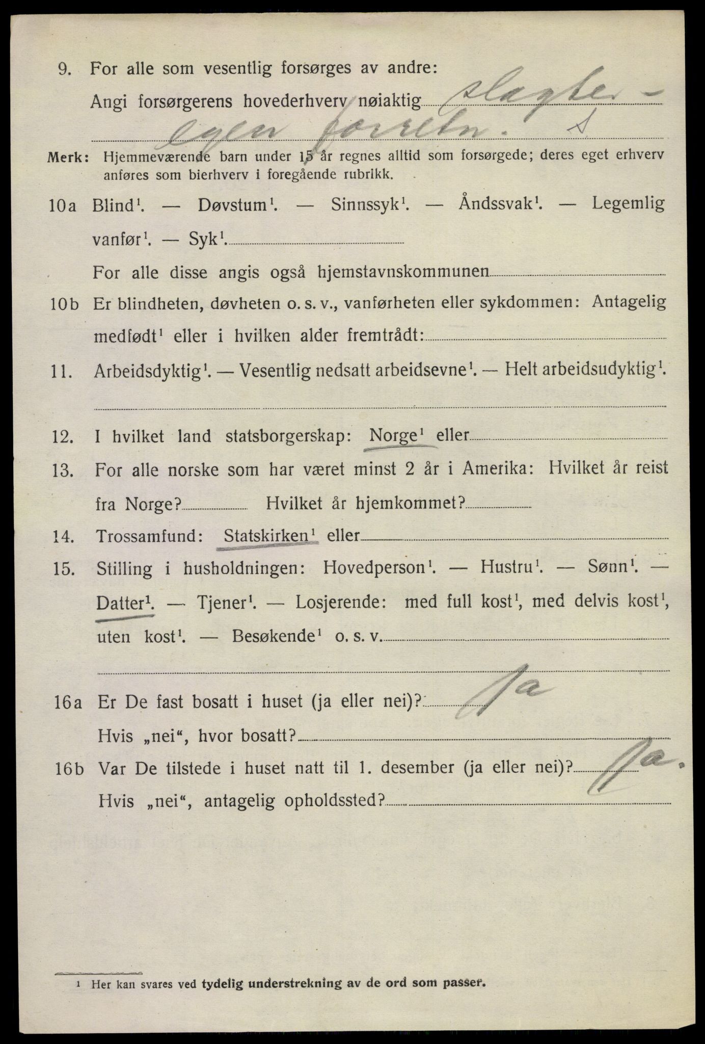 SAKO, Folketelling 1920 for 0818 Solum herred, 1920, s. 2289