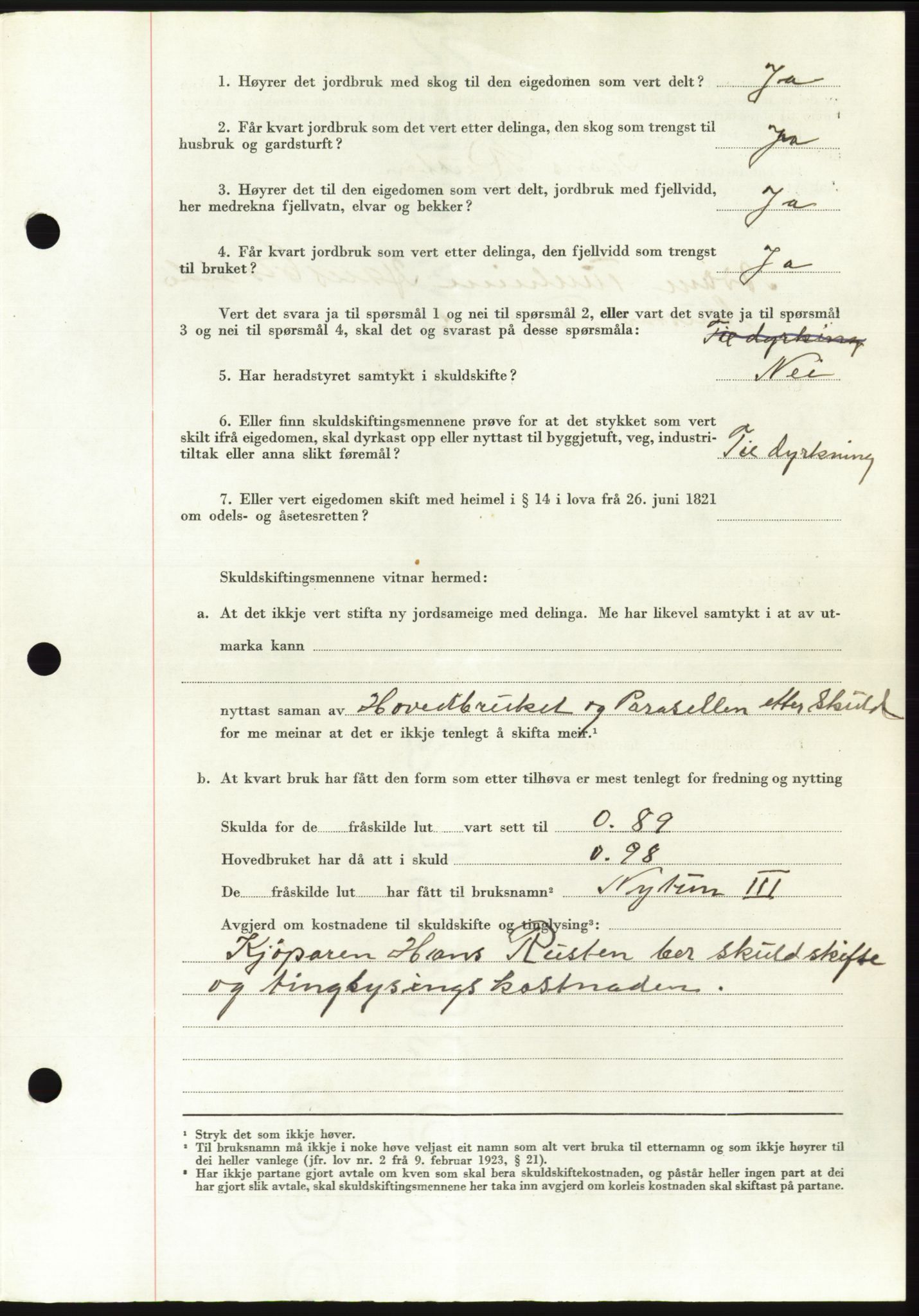 Søre Sunnmøre sorenskriveri, AV/SAT-A-4122/1/2/2C/L0099: Pantebok nr. 25A, 1954-1954, Dagboknr: 3115/1954