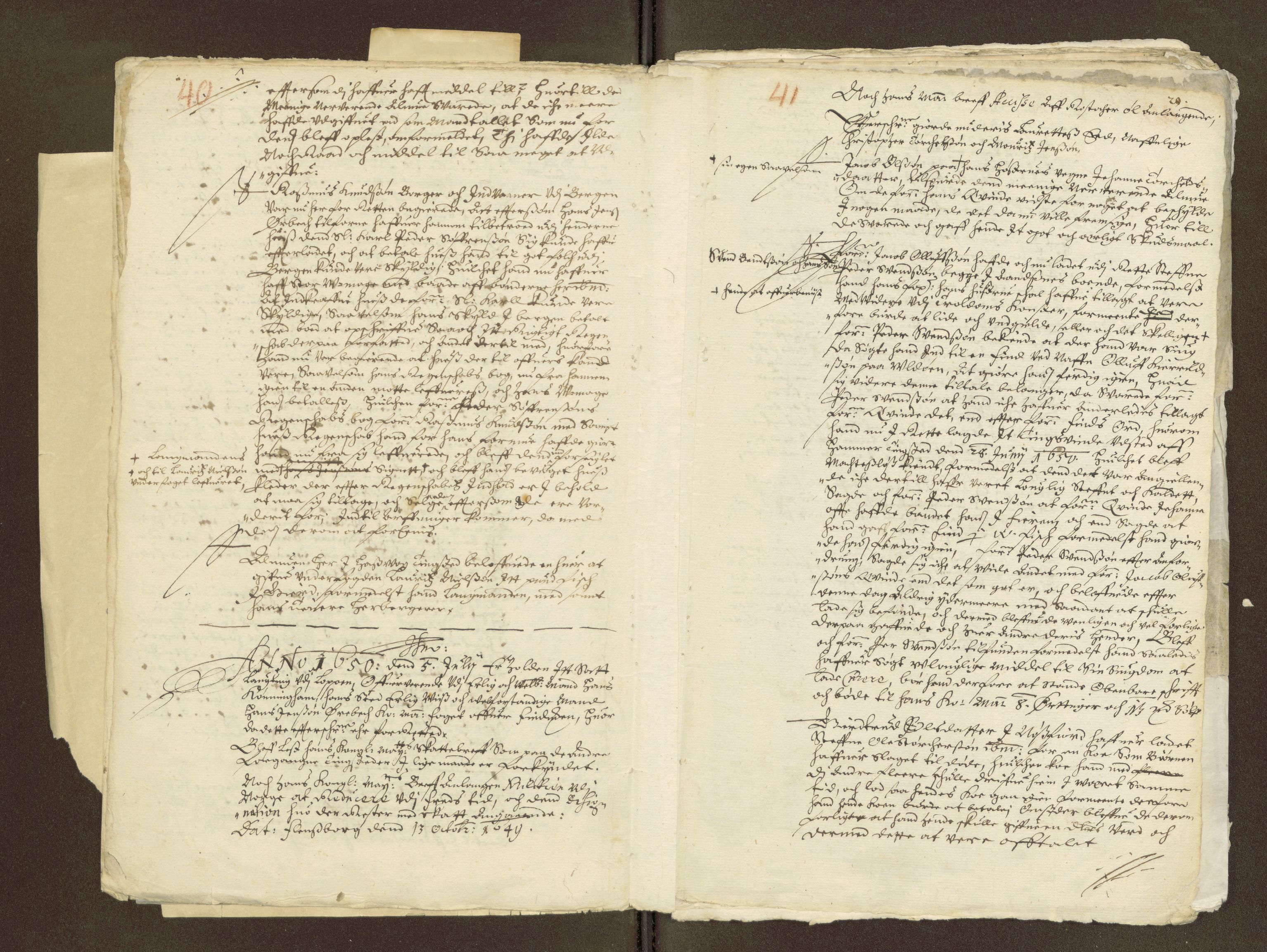 Nordland og Finnmarks lagstol, AV/SAT-A-5608/X/L0001: Lagtingsprotokoll , 1647-1668, s. 40-41
