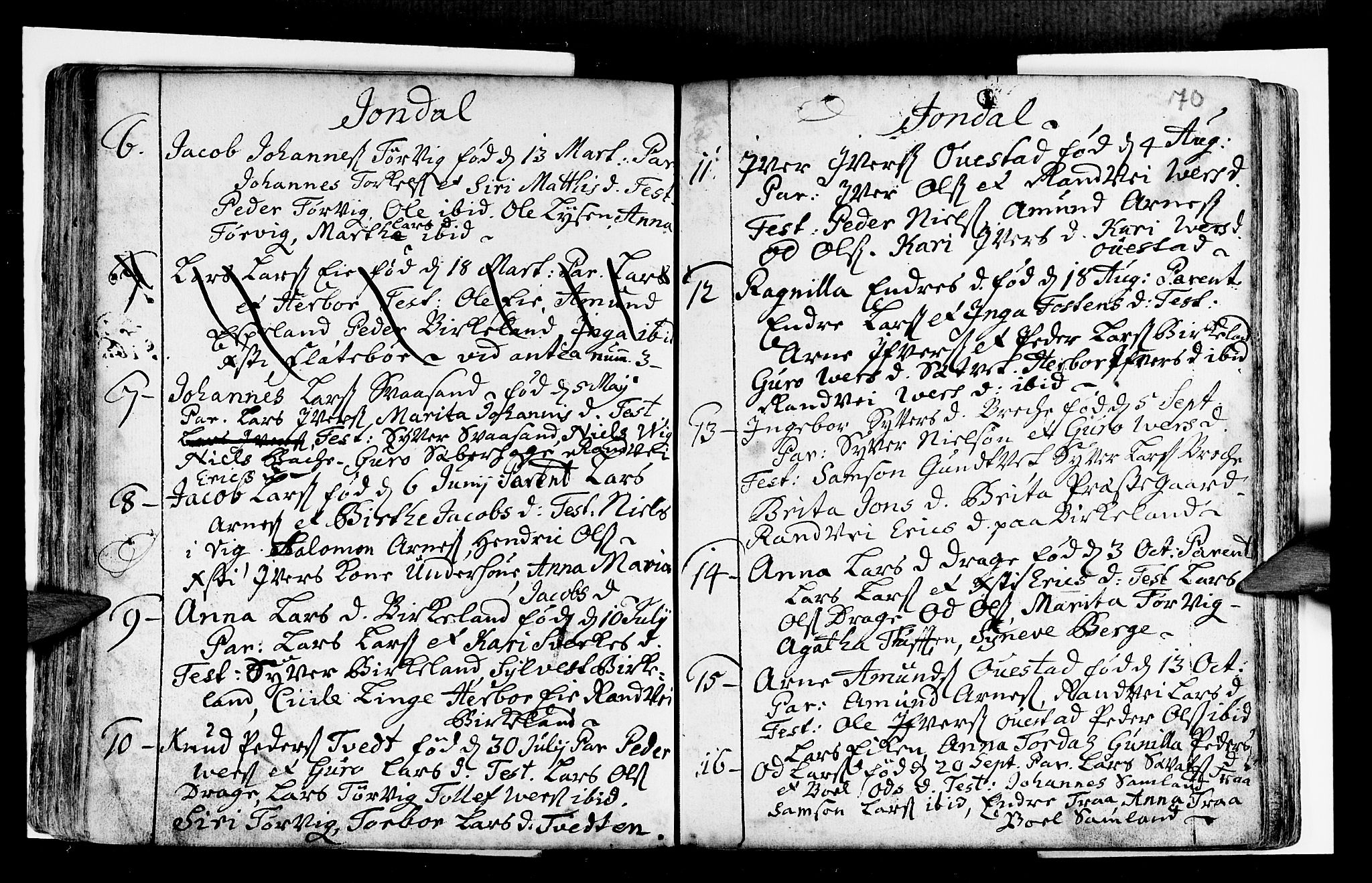 Strandebarm sokneprestembete, SAB/A-78401/H/Haa: Ministerialbok nr. A 2 /2, 1727-1750, s. 70