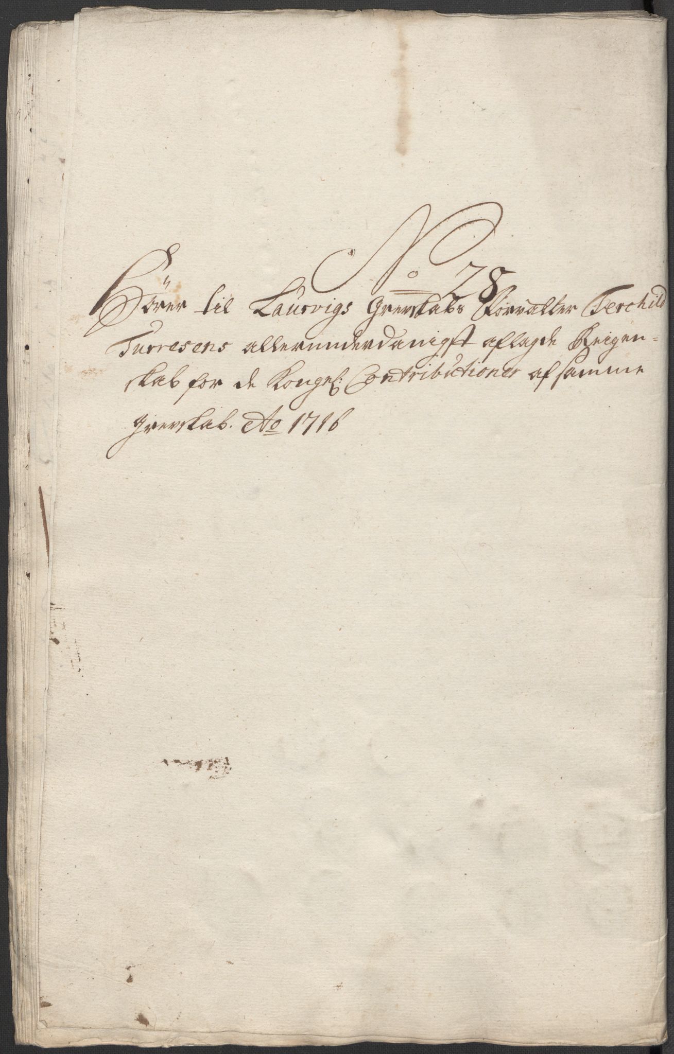 Rentekammeret inntil 1814, Reviderte regnskaper, Fogderegnskap, RA/EA-4092/R33/L1987: Fogderegnskap Larvik grevskap, 1716-1717, s. 274