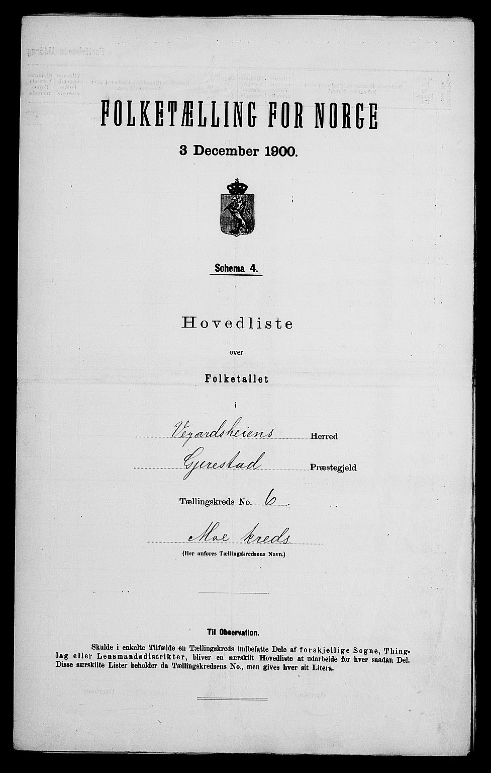SAK, Folketelling 1900 for 0912 Vegårshei herred, 1900, s. 28