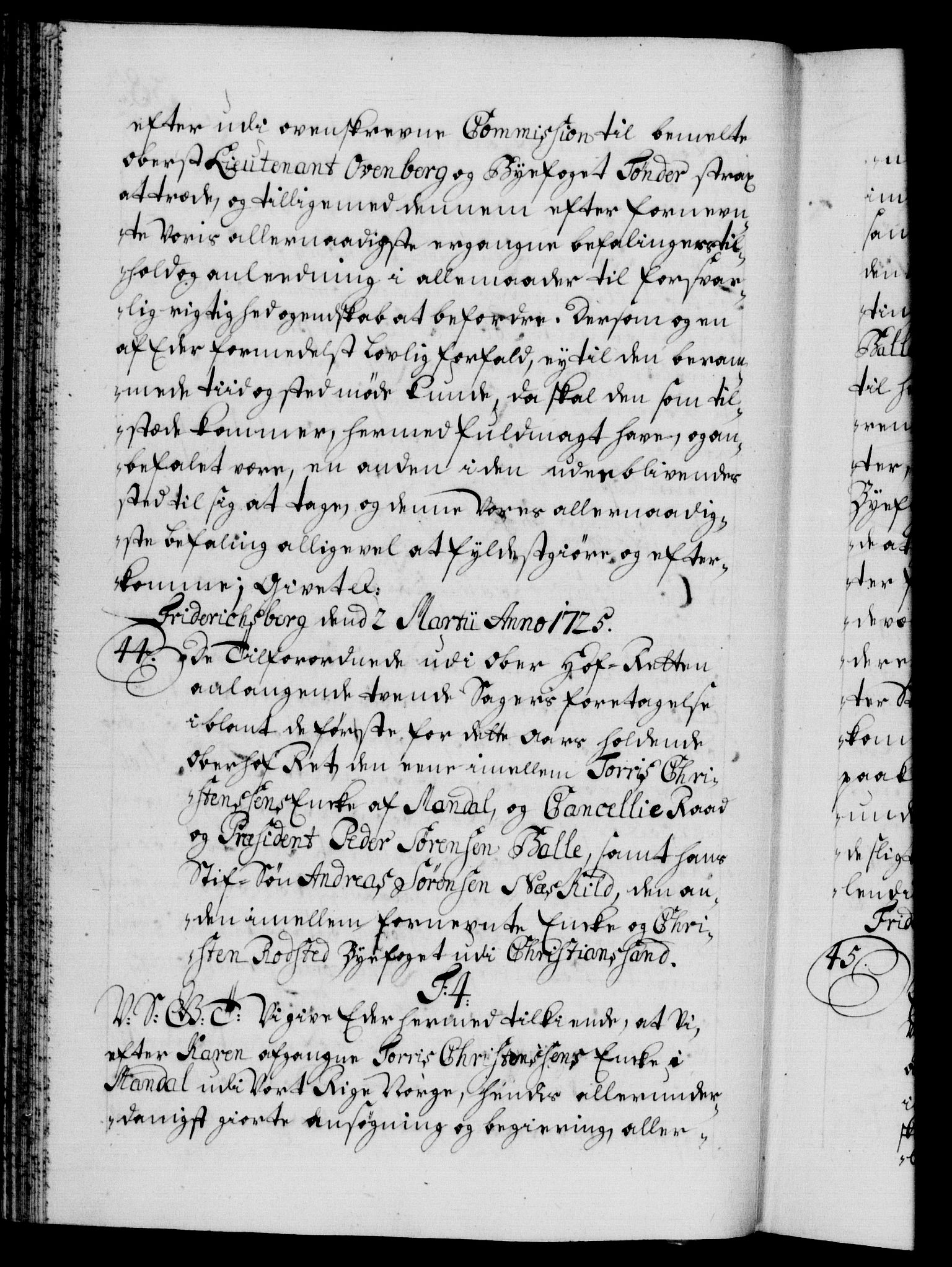 Danske Kanselli 1572-1799, AV/RA-EA-3023/F/Fc/Fca/Fcab/L0023: Norske tegnelser, 1725-1727, s. 38b