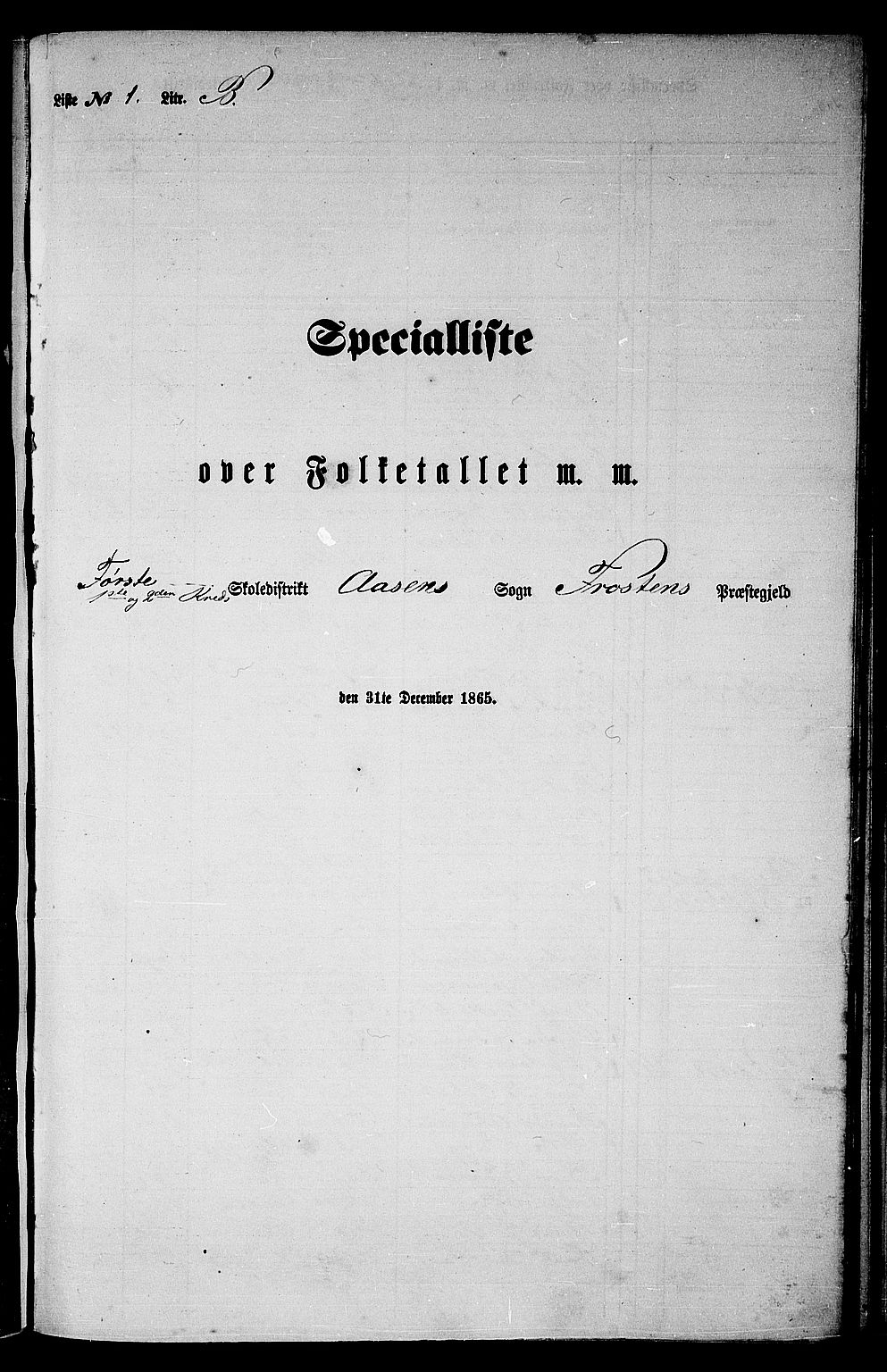 RA, Folketelling 1865 for 1717P Frosta prestegjeld, 1865, s. 146