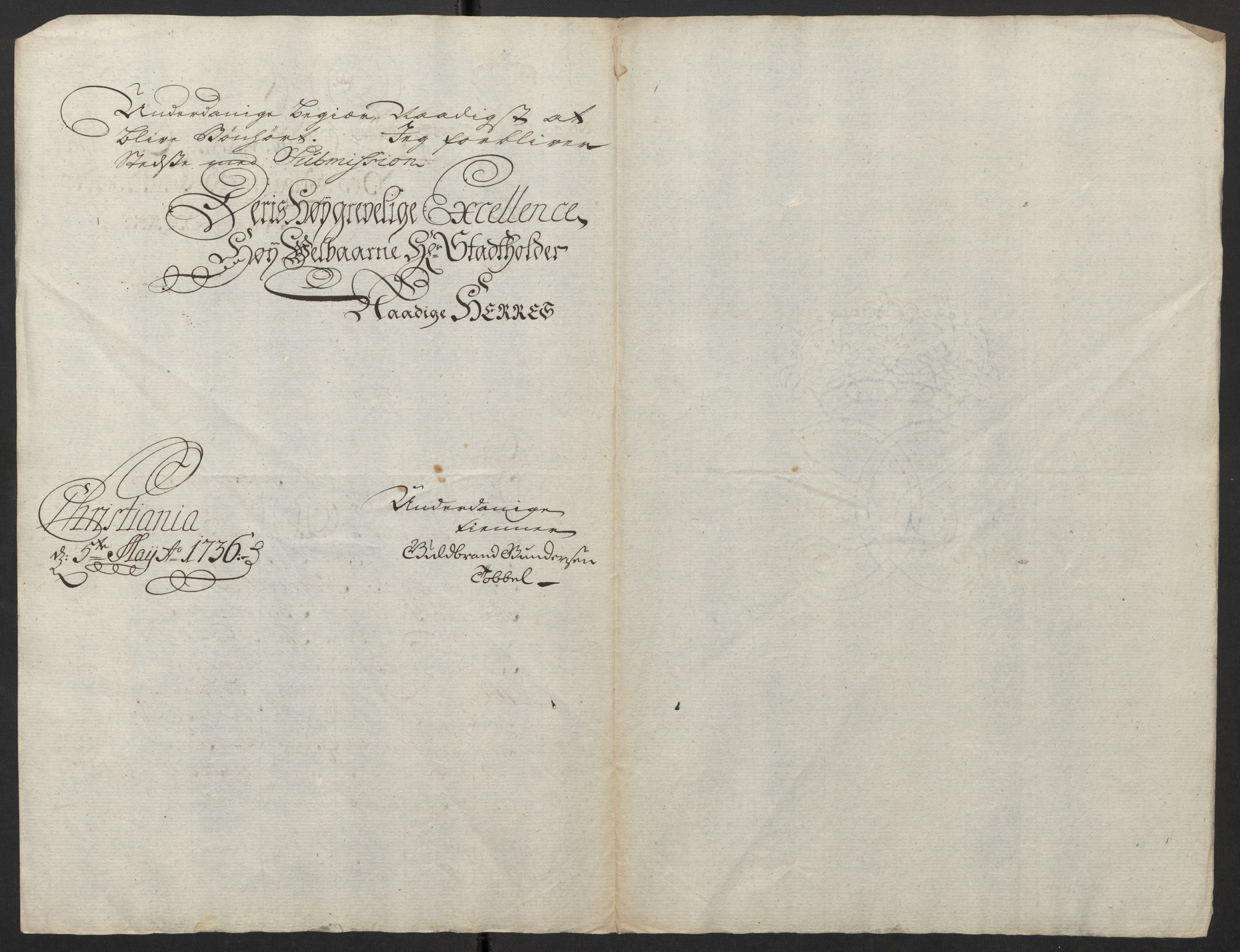 Stattholderembetet 1572-1771, AV/RA-EA-2870/Ef/L0108: Brev fra embetsmenn og andre, 1735-1736, s. 294