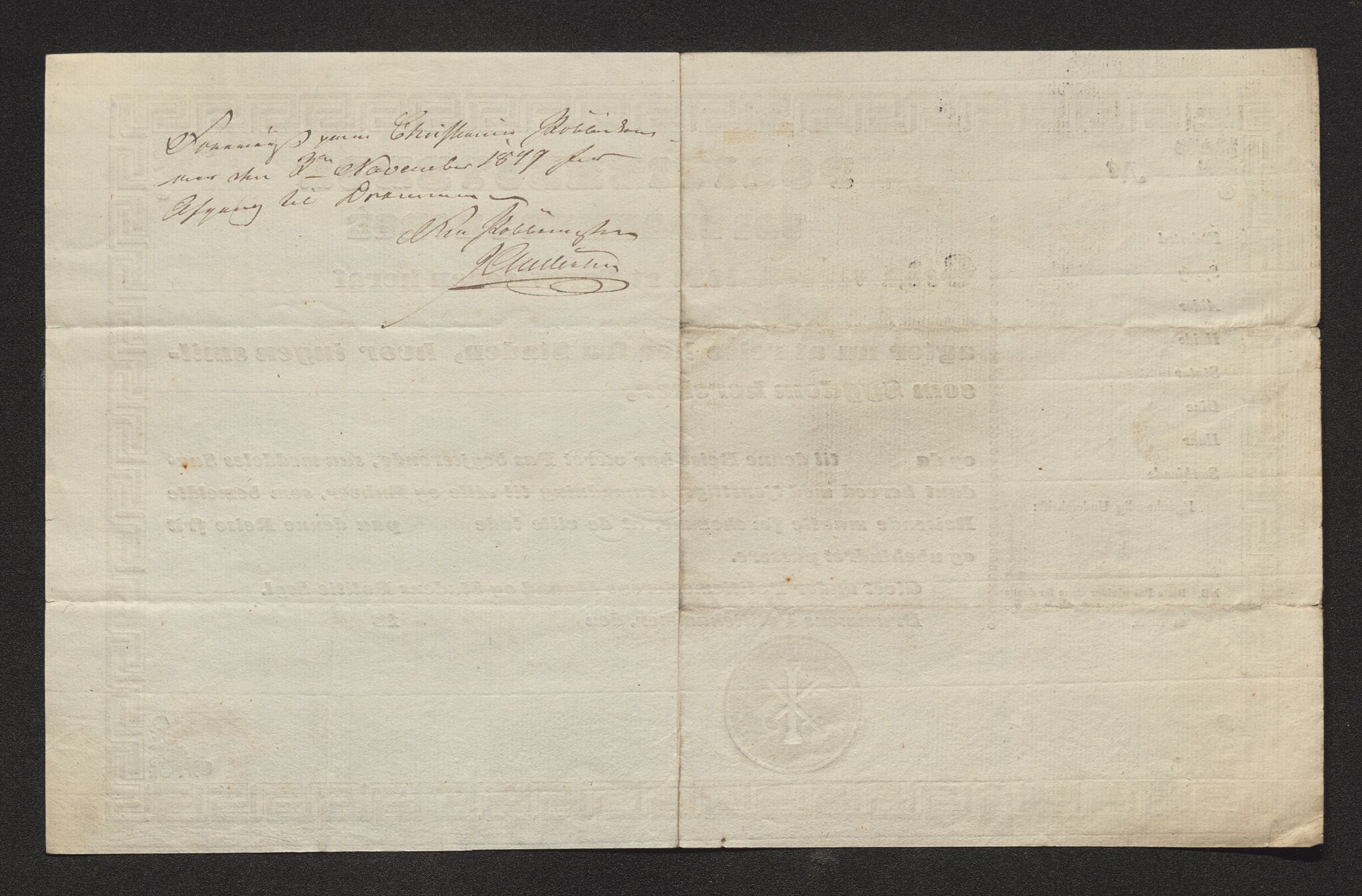 Drammen politikammer, AV/SAKO-A-623/I/Ia/Iab/L0009: Innleverte pass, 1847-1849, s. 1142