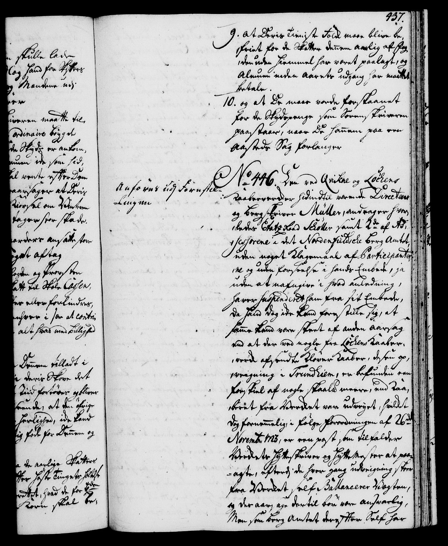 Rentekammeret, Kammerkanselliet, RA/EA-3111/G/Gh/Gha/L0025: Norsk ekstraktmemorialprotokoll (merket RK 53.70), 1743-1744, s. 437