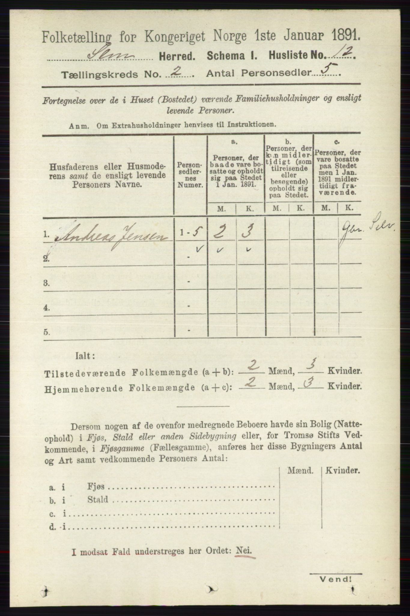 RA, Folketelling 1891 for 0721 Sem herred, 1891, s. 600