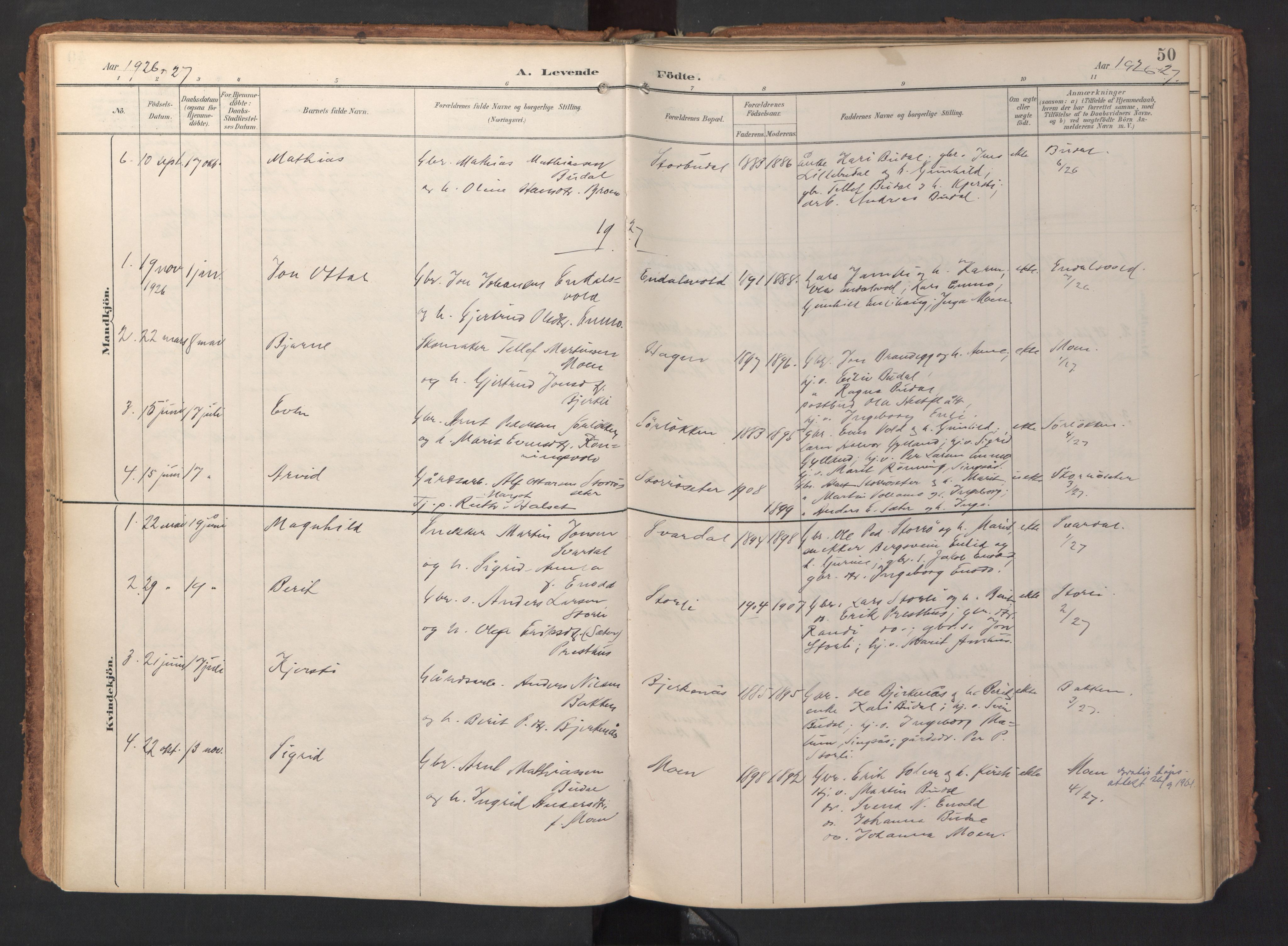 Ministerialprotokoller, klokkerbøker og fødselsregistre - Sør-Trøndelag, SAT/A-1456/690/L1050: Ministerialbok nr. 690A01, 1889-1929, s. 50