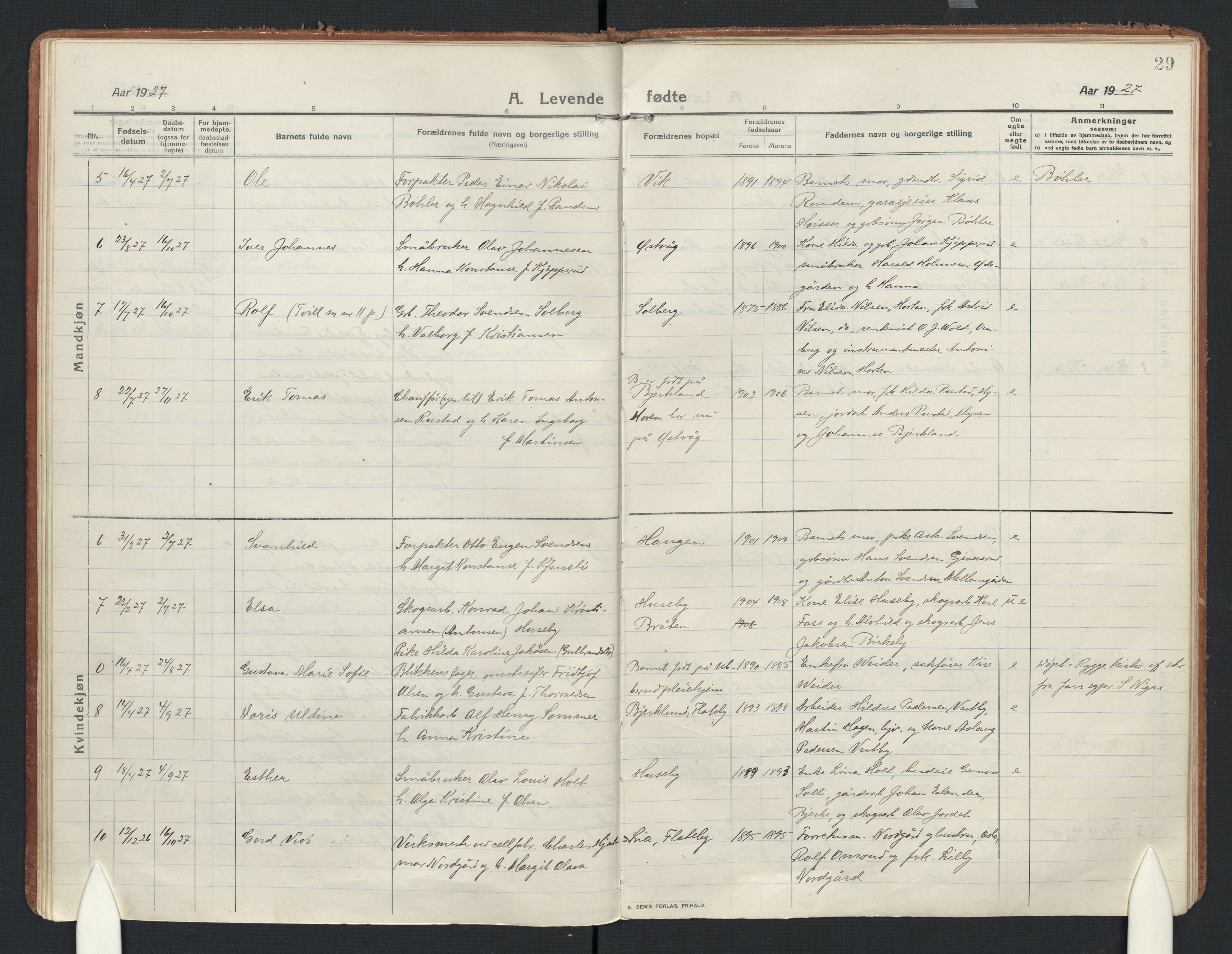 Enebakk prestekontor Kirkebøker, AV/SAO-A-10171c/F/Fb/L0003: Ministerialbok nr. II 3, 1912-1946, s. 29