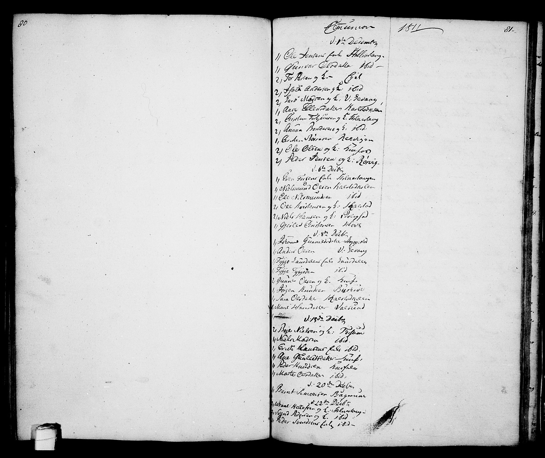 Kragerø kirkebøker, SAKO/A-278/G/Ga/L0001: Klokkerbok nr. 1 /2, 1806-1811, s. 80-81