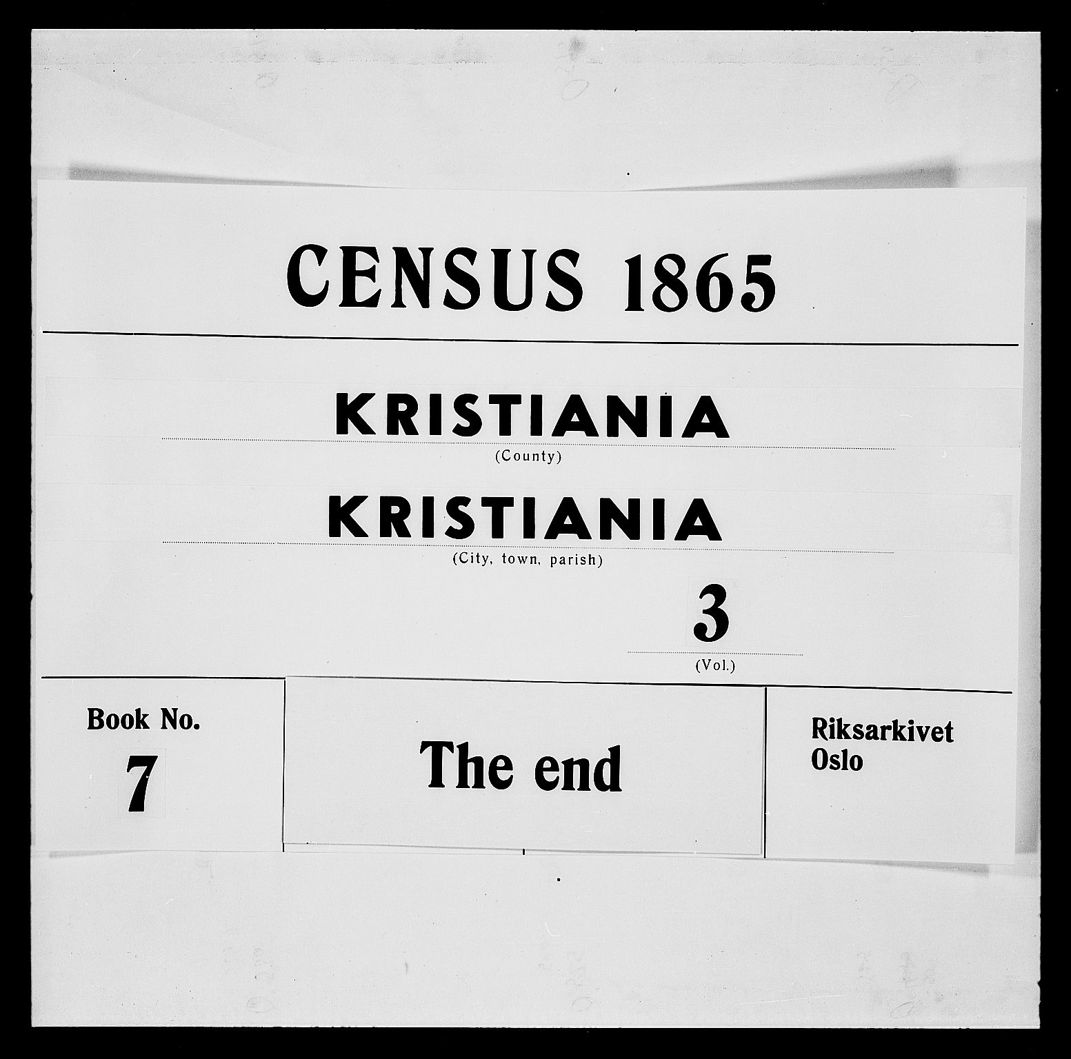 RA, Folketelling 1865 for 0301 Kristiania kjøpstad, 1865, s. 3146