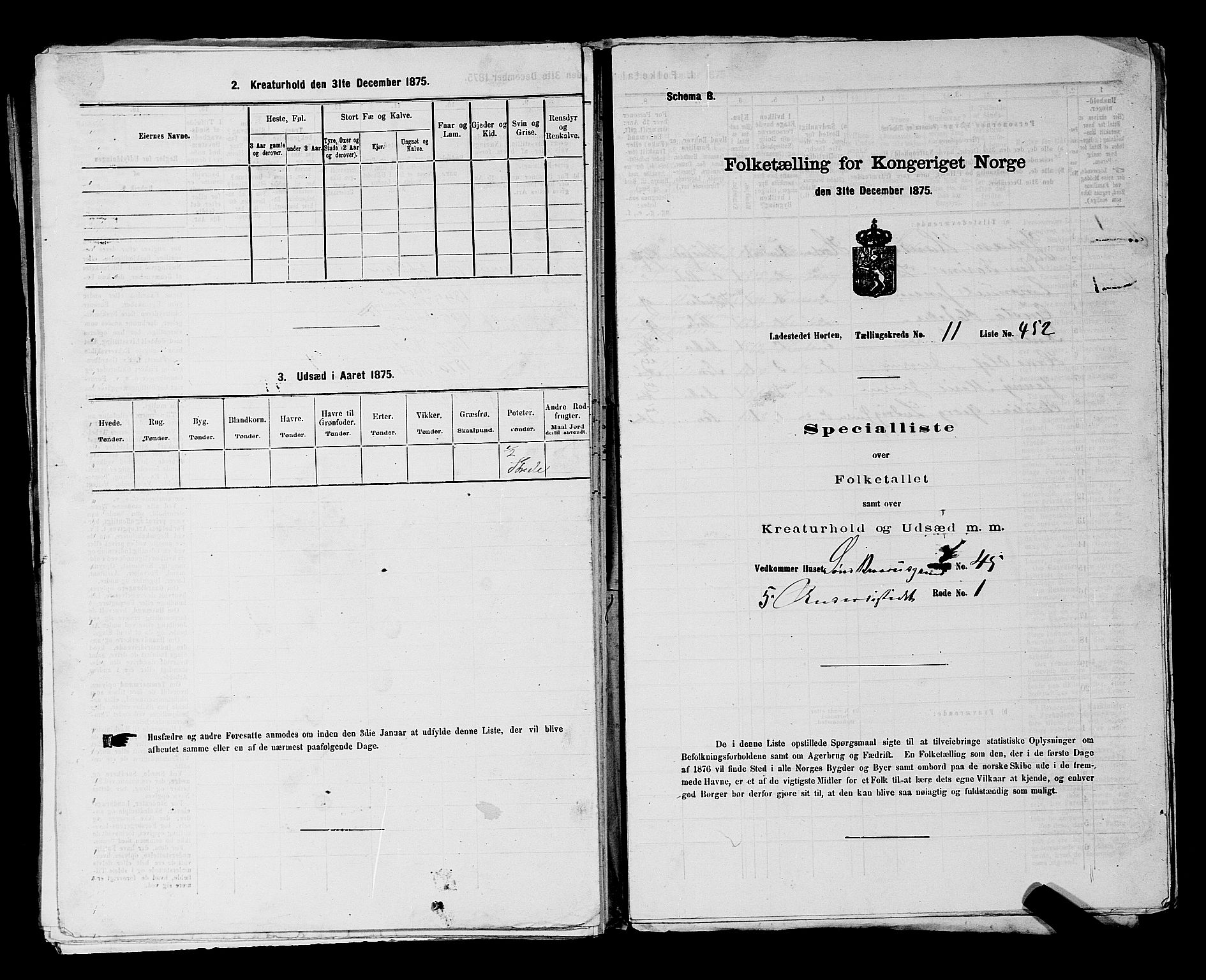 SAKO, Folketelling 1875 for 0703P Horten prestegjeld, 1875, s. 1014