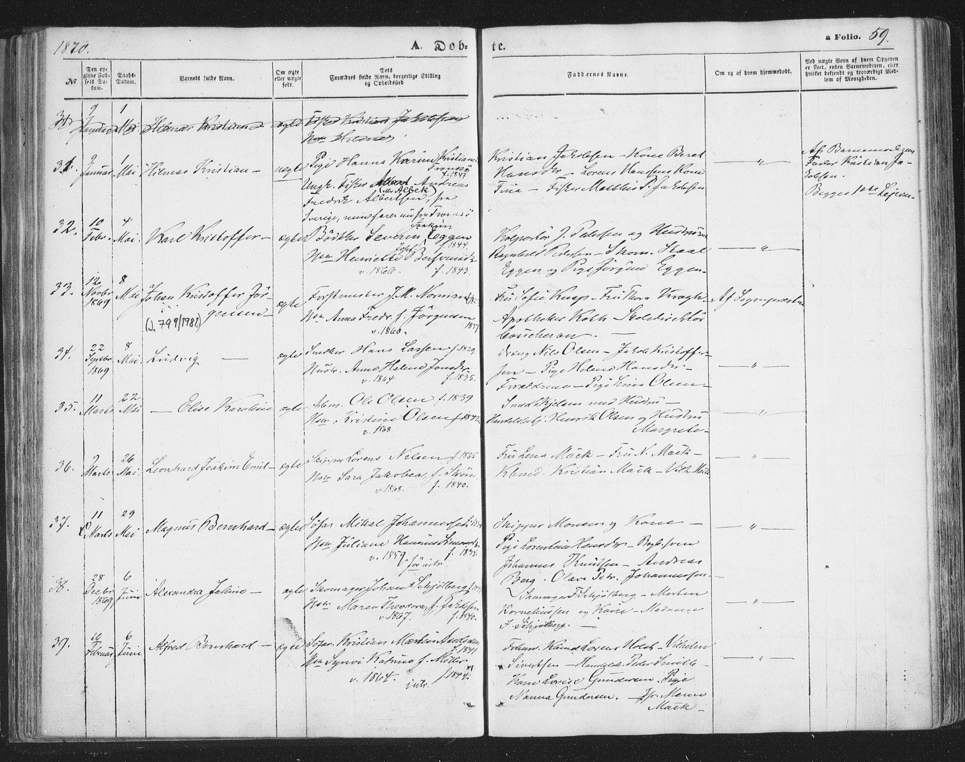 Tromsø sokneprestkontor/stiftsprosti/domprosti, AV/SATØ-S-1343/G/Ga/L0012kirke: Ministerialbok nr. 12, 1865-1871, s. 59