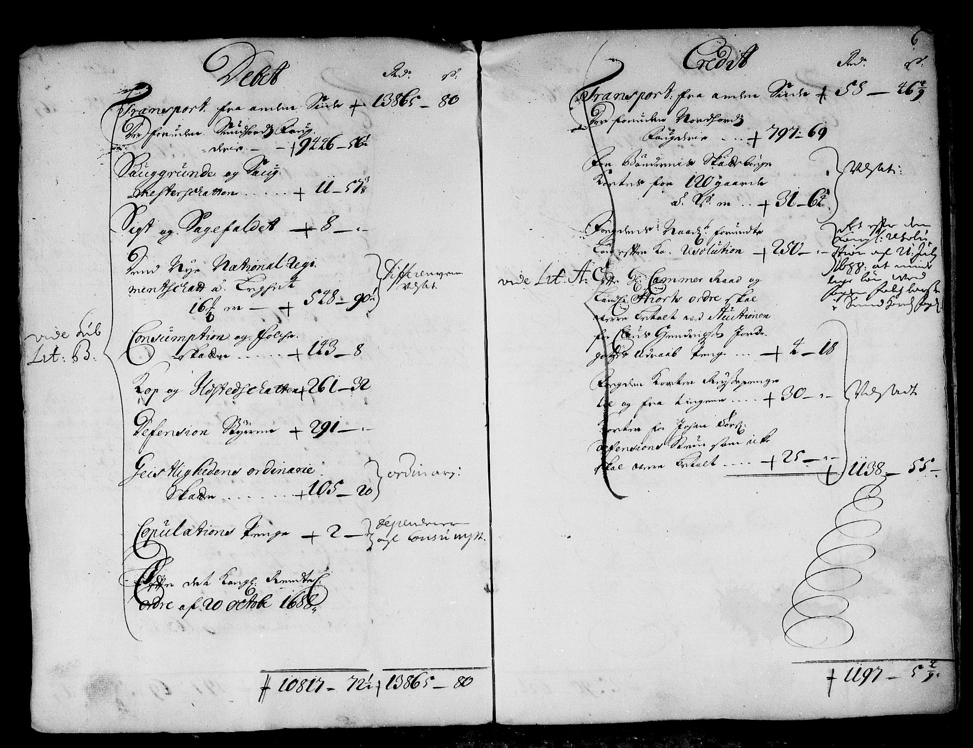 Rentekammeret inntil 1814, Reviderte regnskaper, Stiftamtstueregnskaper, Bergen stiftamt, AV/RA-EA-6043/R/Rc/L0086: Bergen stiftamt, 1688