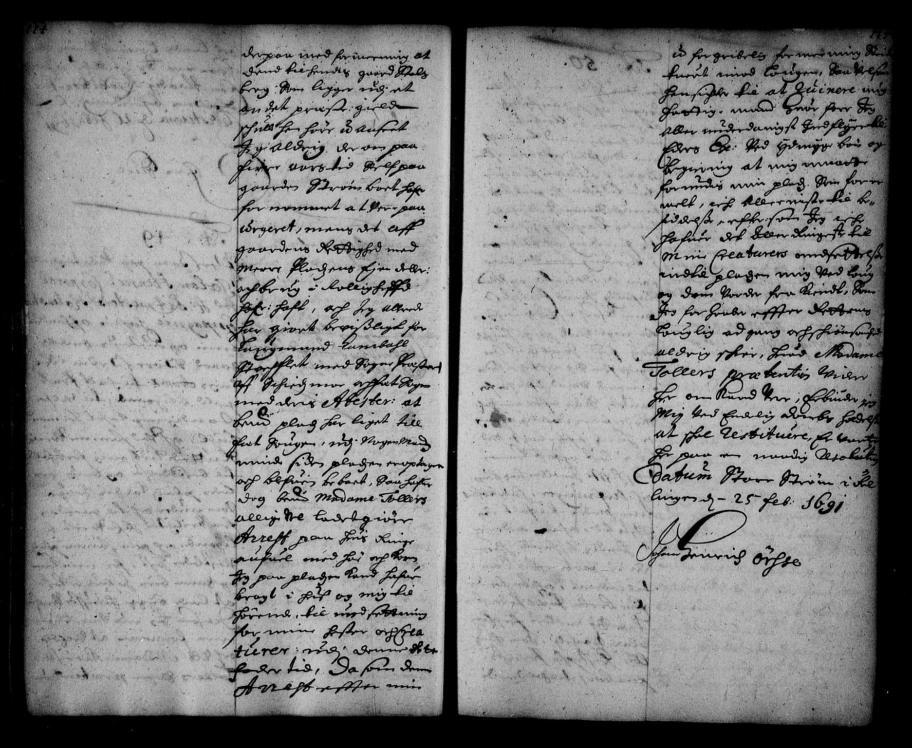 Stattholderembetet 1572-1771, AV/RA-EA-2870/Ae/L0008: Supplikasjons- og resolusjonsprotokoll, 1691, s. 114-115