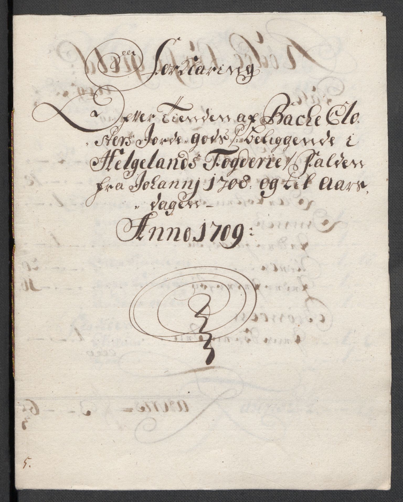 Rentekammeret inntil 1814, Reviderte regnskaper, Fogderegnskap, RA/EA-4092/R65/L4510: Fogderegnskap Helgeland, 1708-1709, s. 142