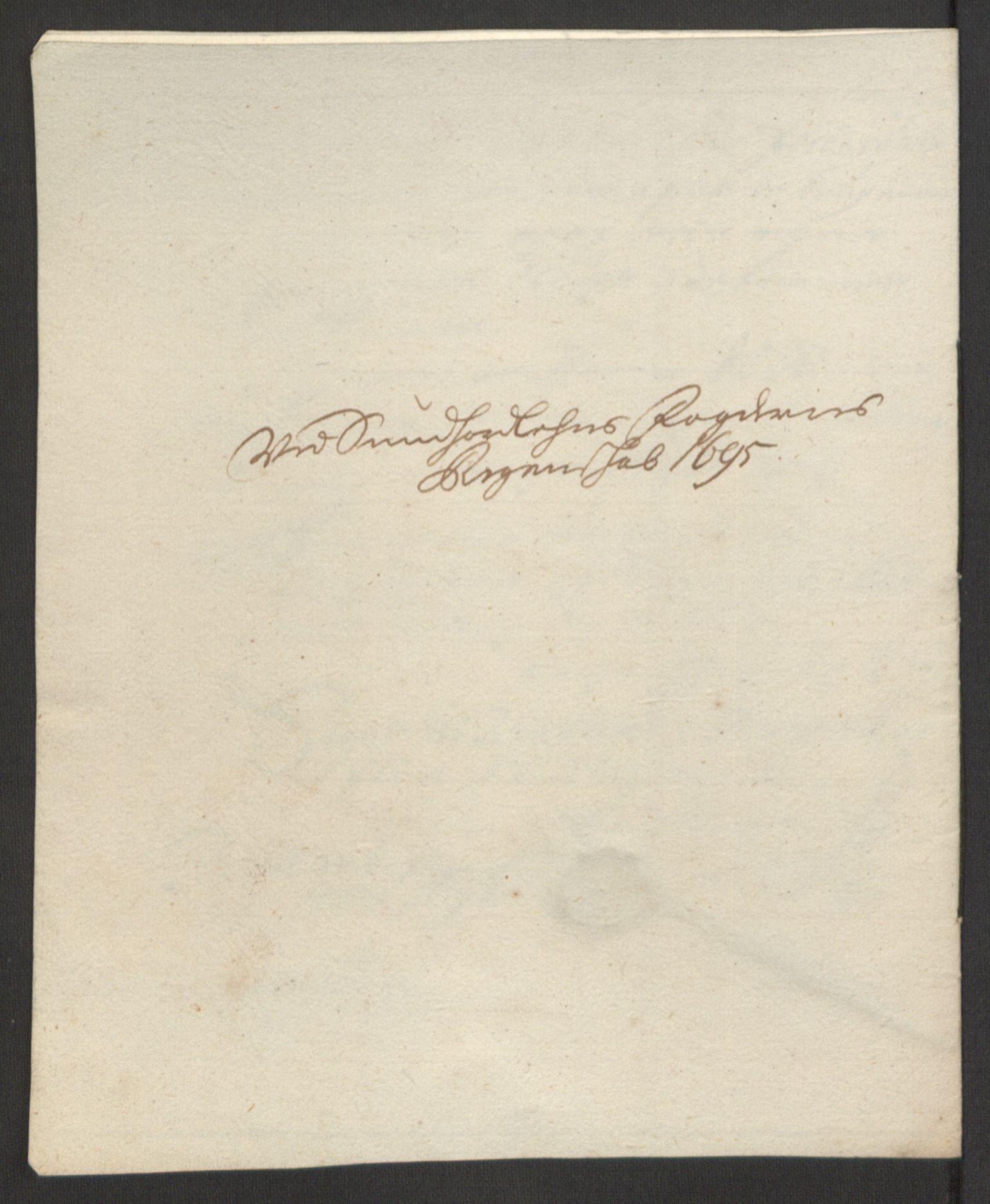 Rentekammeret inntil 1814, Reviderte regnskaper, Fogderegnskap, RA/EA-4092/R48/L2976: Fogderegnskap Sunnhordland og Hardanger, 1695-1696, s. 97