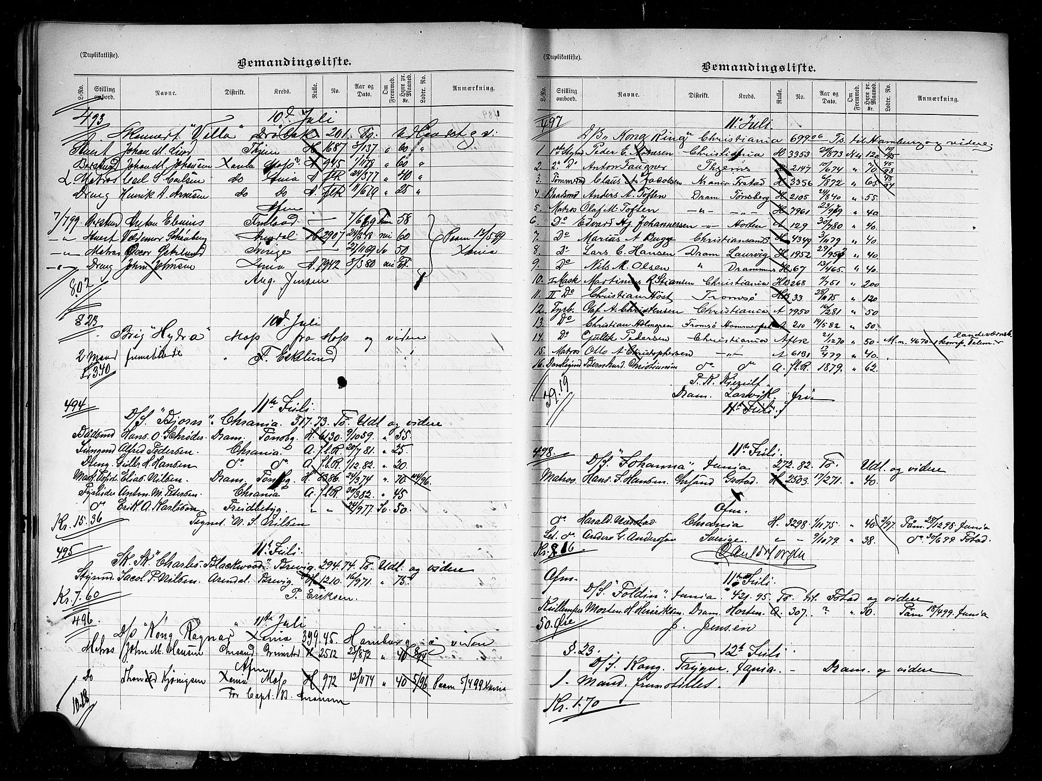 Oslo mønstringskontor, AV/SAO-A-10569g/G/Ga/L0006: Mønstringsjournal, 1899-1901, s. 68