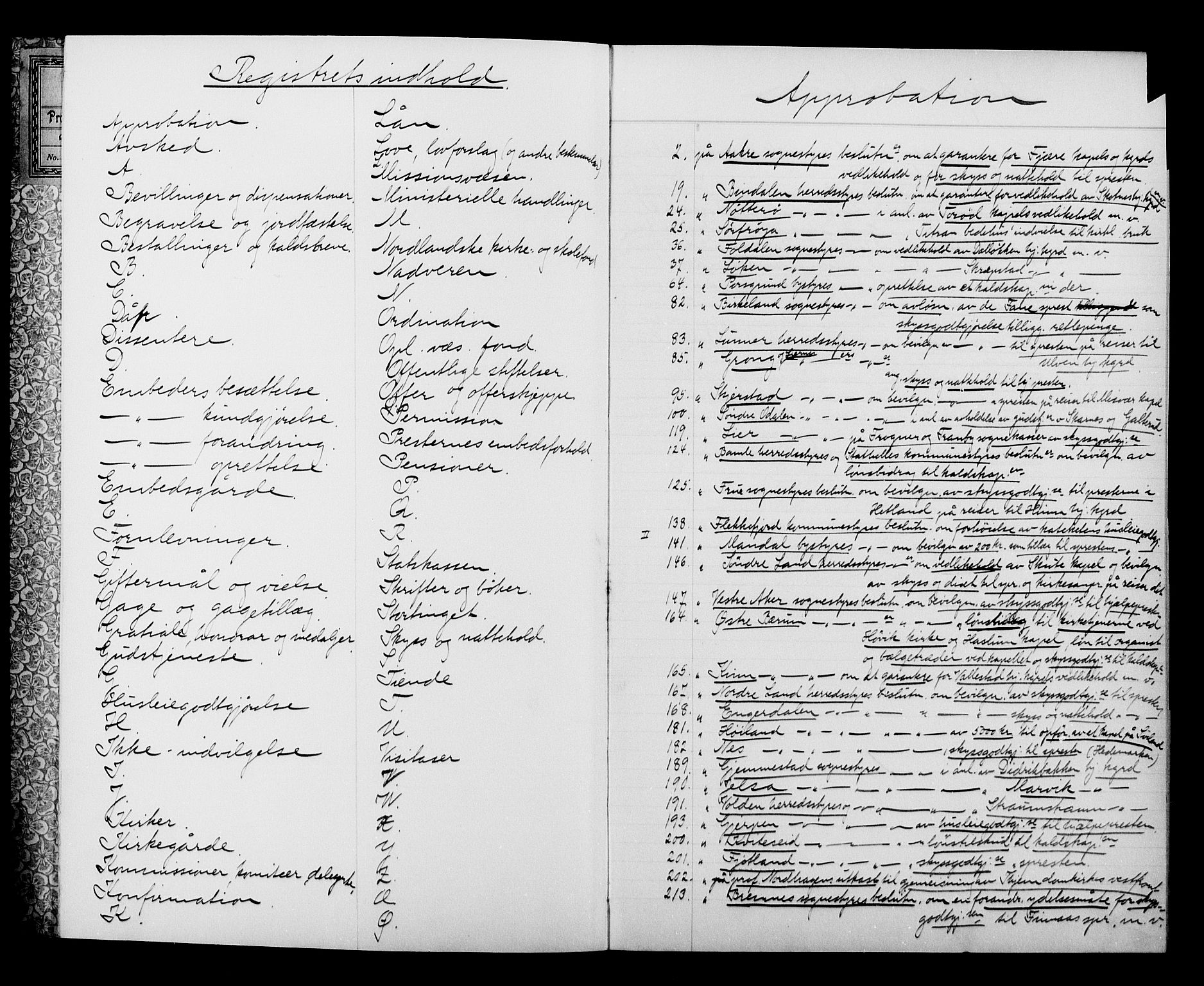 Kirke- og undervisningsdepartementet, Kontoret  for kirke og geistlighet A, AV/RA-S-1007/A/Aa/L0309: Register, 1912
