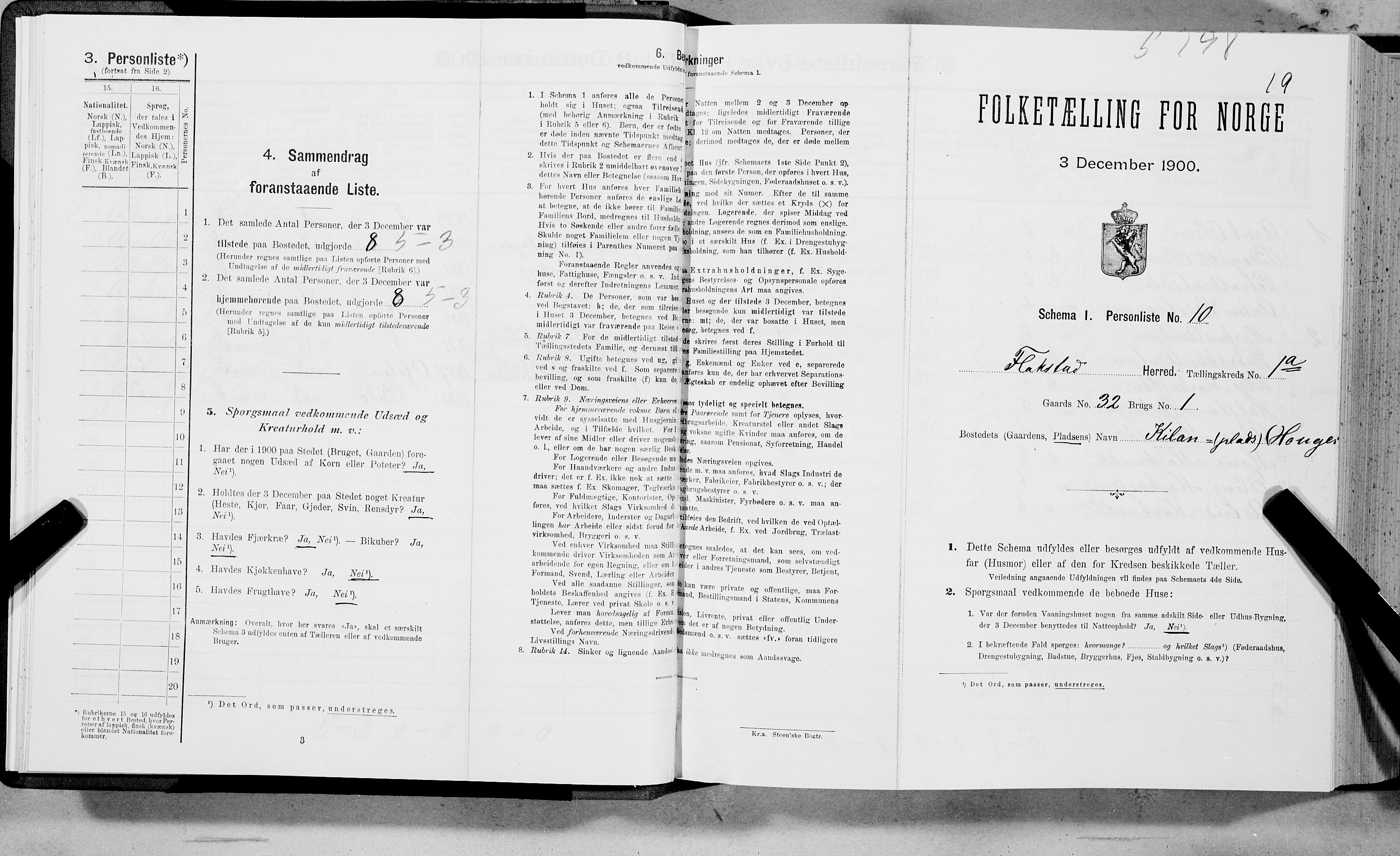 SAT, Folketelling 1900 for 1859 Flakstad herred, 1900, s. 38