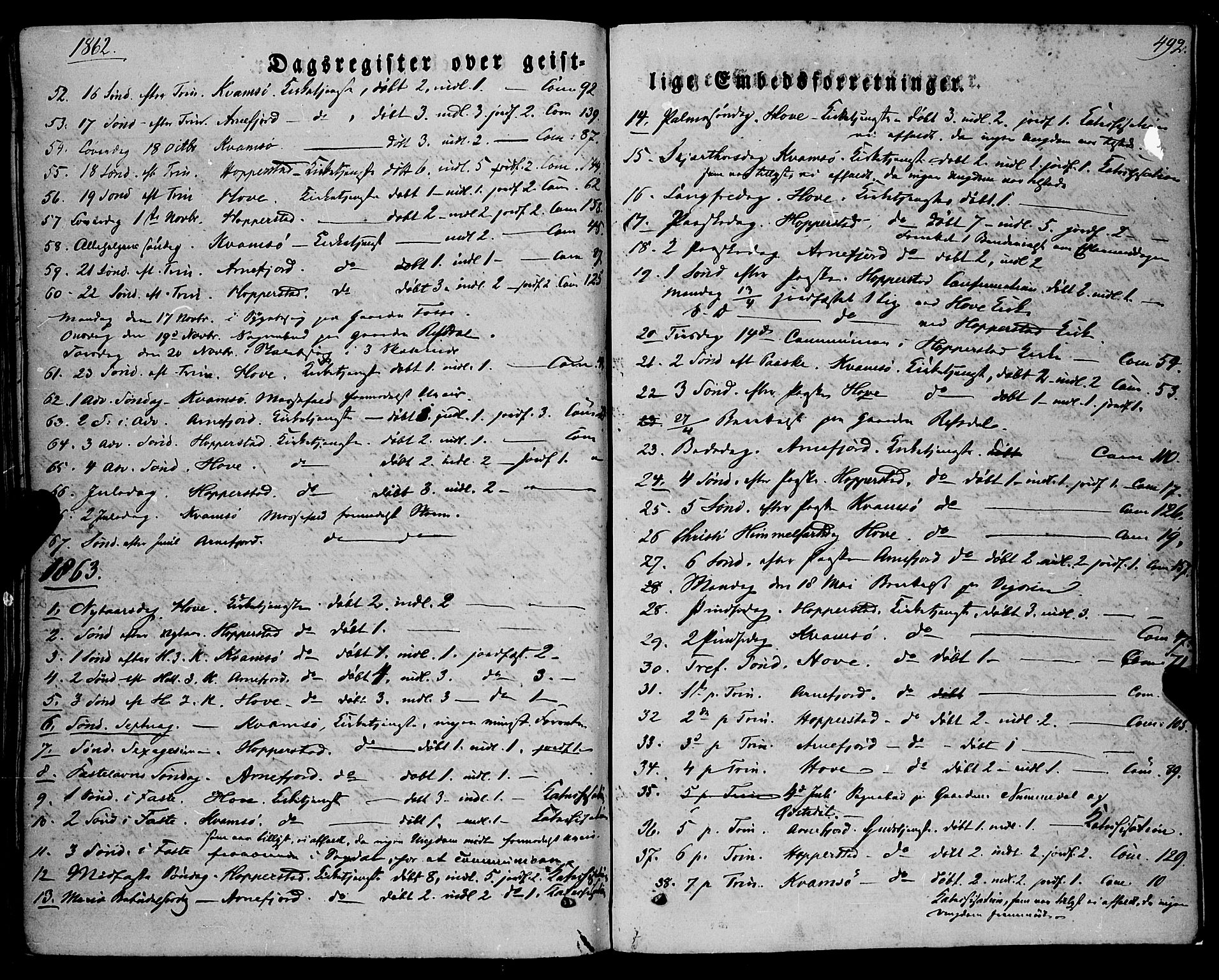 Vik sokneprestembete, AV/SAB-A-81501/H/Haa/Haaa/L0008: Ministerialbok nr. A 8, 1846-1865, s. 492
