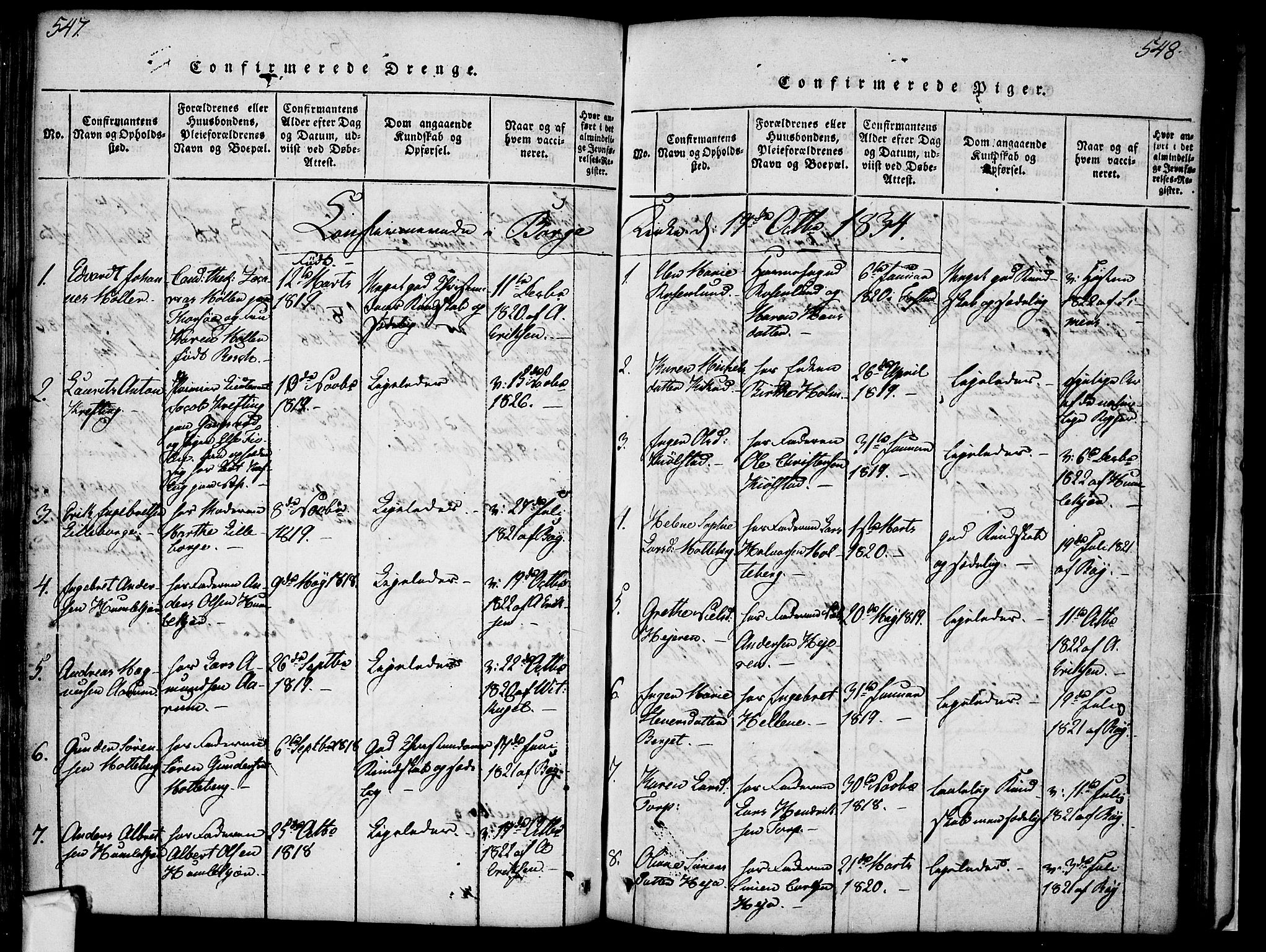 Borge prestekontor Kirkebøker, SAO/A-10903/F/Fa/L0003: Ministerialbok nr. I 3, 1815-1836, s. 547-548