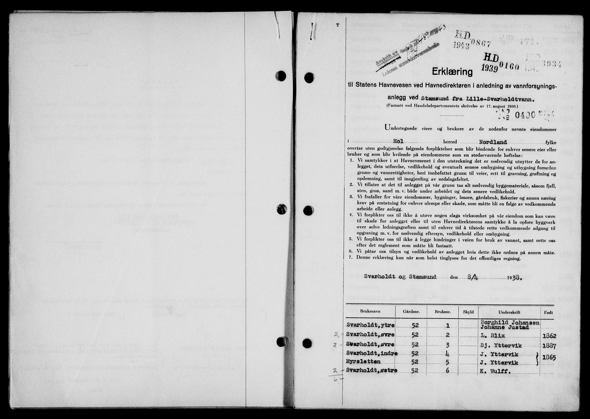 Lofoten sorenskriveri, SAT/A-0017/1/2/2C/L0011a: Pantebok nr. 11a, 1943-1943, Dagboknr: 489/1943
