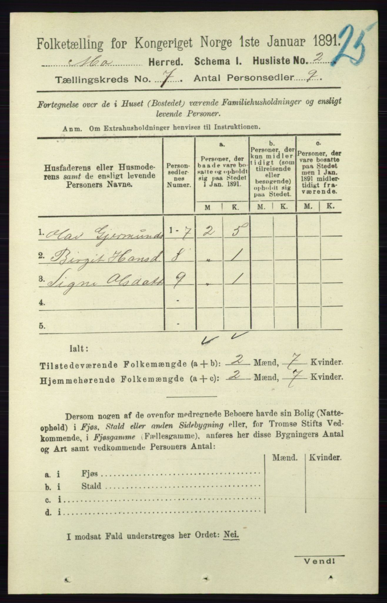 RA, Folketelling 1891 for 0832 Mo herred, 1891, s. 1724