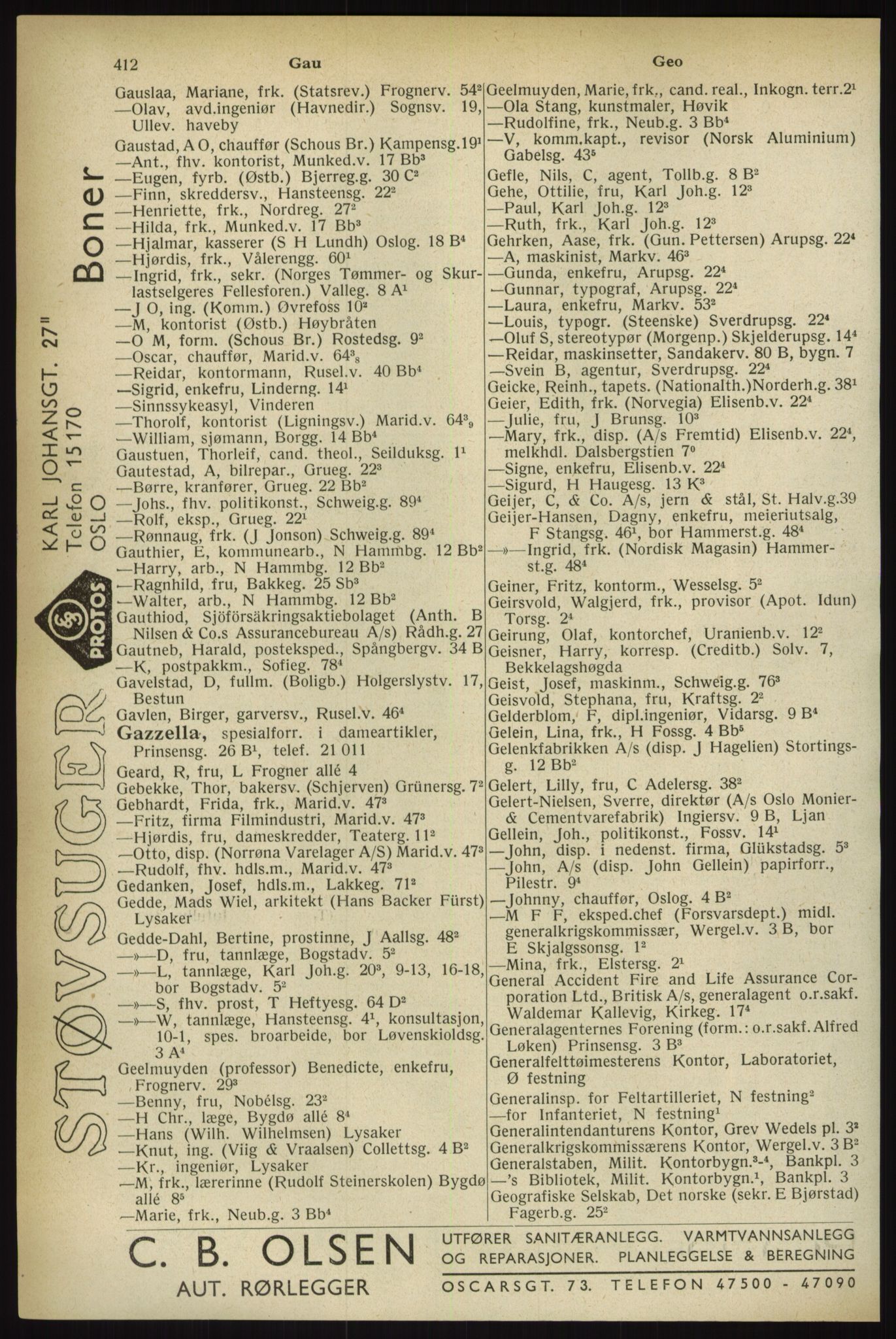 Kristiania/Oslo adressebok, PUBL/-, 1933, s. 412