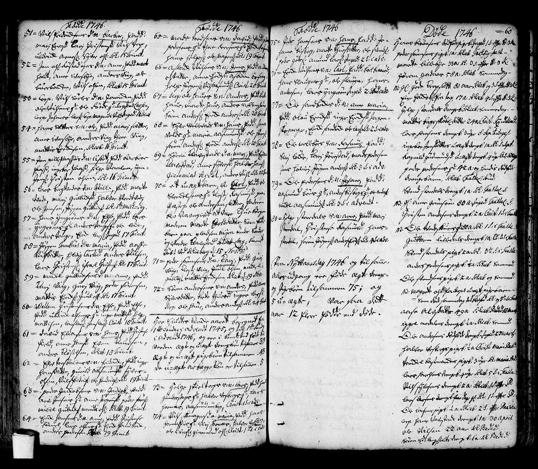 Skjeberg prestekontor Kirkebøker, SAO/A-10923/F/Fa/L0002: Ministerialbok nr. I 2, 1726-1791, s. 60
