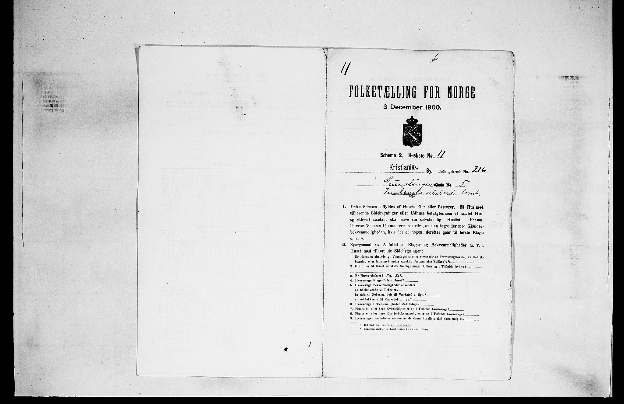 SAO, Folketelling 1900 for 0301 Kristiania kjøpstad, 1900, s. 28722