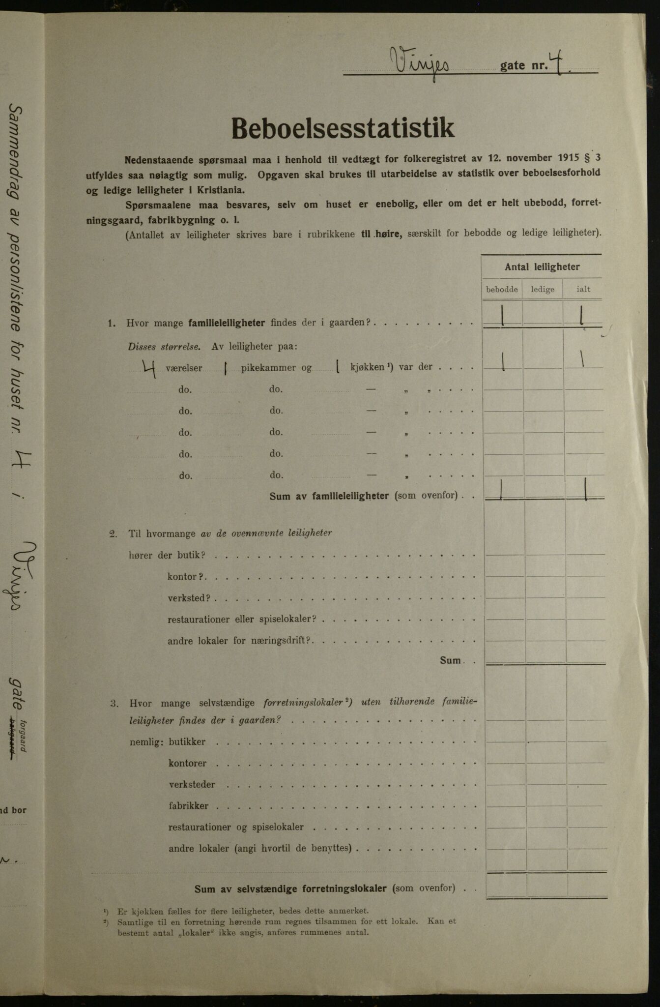 OBA, Kommunal folketelling 1.12.1923 for Kristiania, 1923, s. 3994