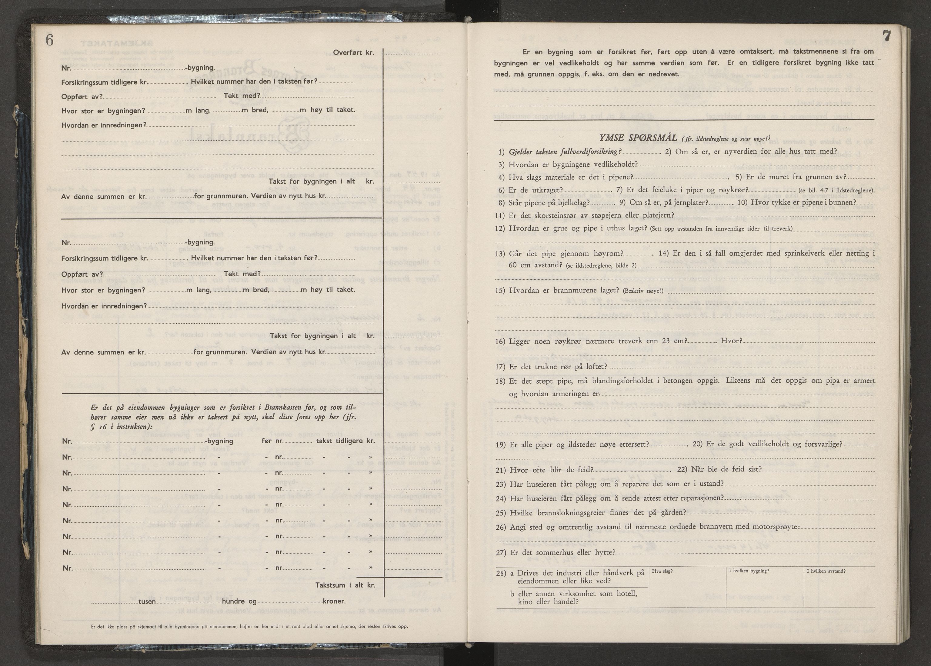 Vinje lensmannskontor, AV/SAKO-A-578/Y/Yd/Ydb/L0003: Skjematakstprotokoll, 1947-1955