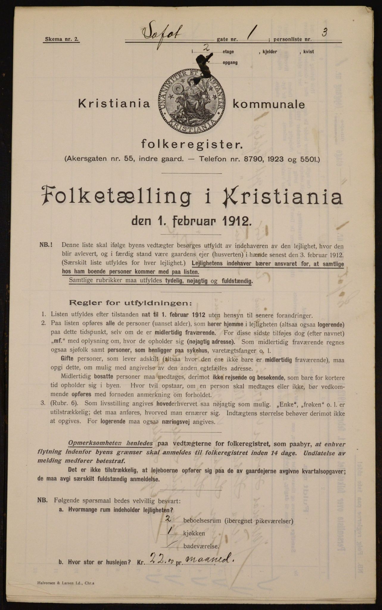 OBA, Kommunal folketelling 1.2.1912 for Kristiania, 1912, s. 58717
