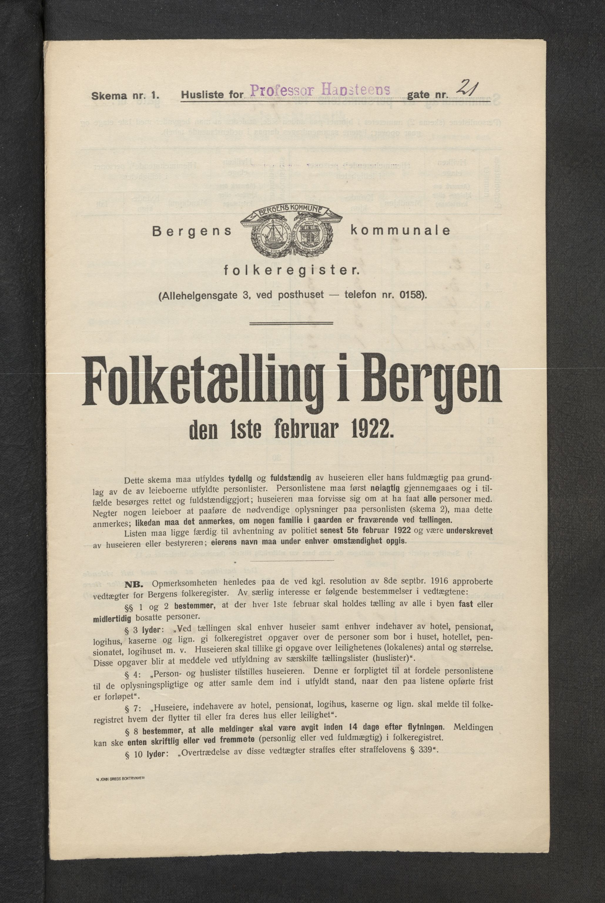 SAB, Kommunal folketelling 1922 for Bergen kjøpstad, 1922, s. 31884
