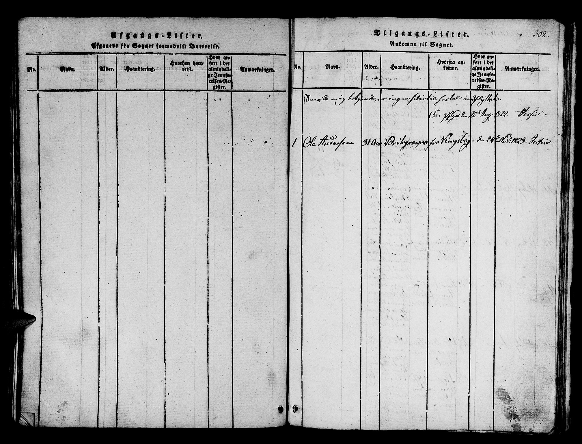 Os sokneprestembete, AV/SAB-A-99929: Ministerialbok nr. A 12, 1816-1825, s. 302