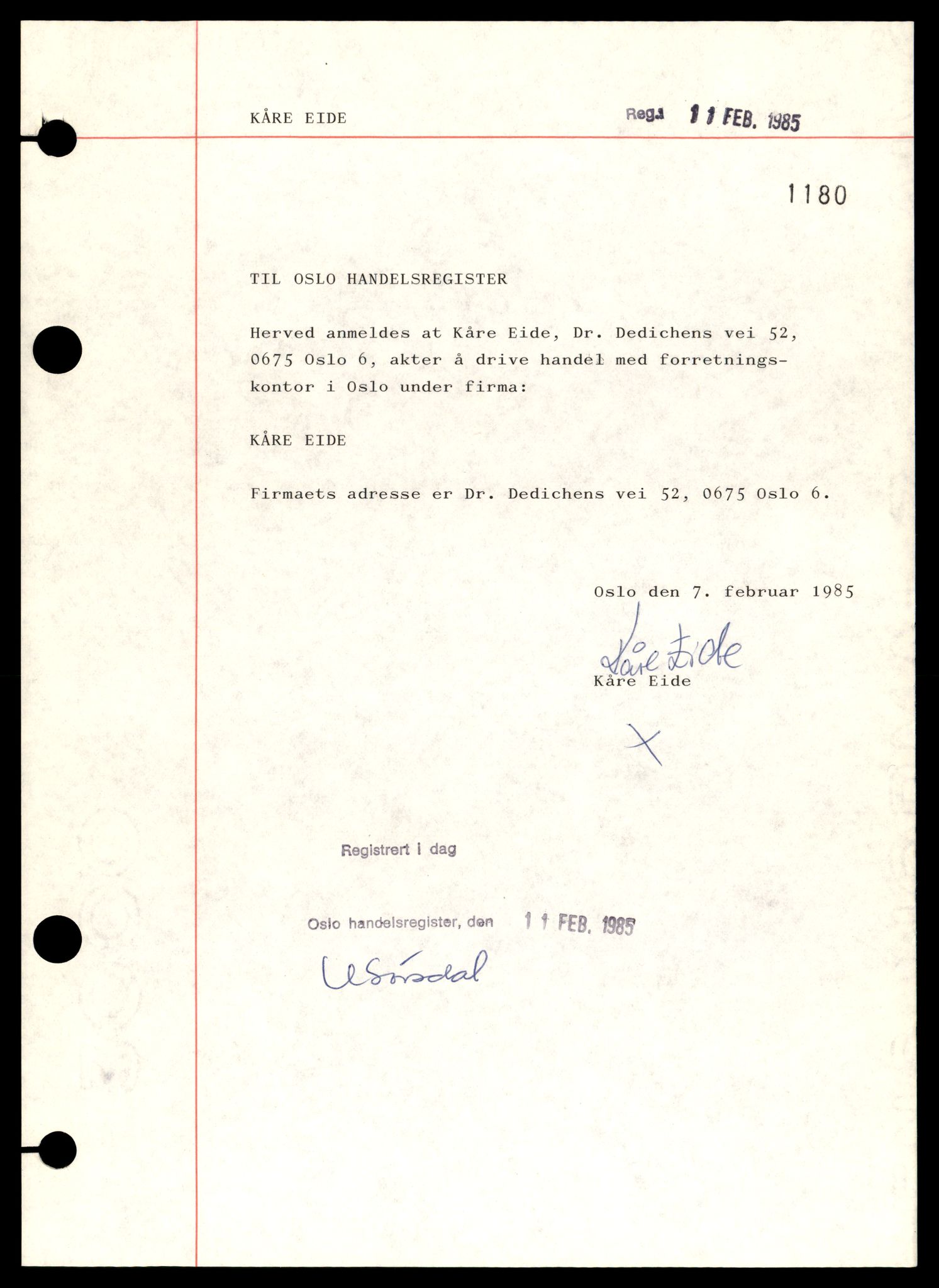 Oslo byfogd, Handelsregisteret, AV/SAT-A-10867/G/Gb/Gba/L0022: Enkeltmannsforetak, Ka-Kjek, 1944-1990