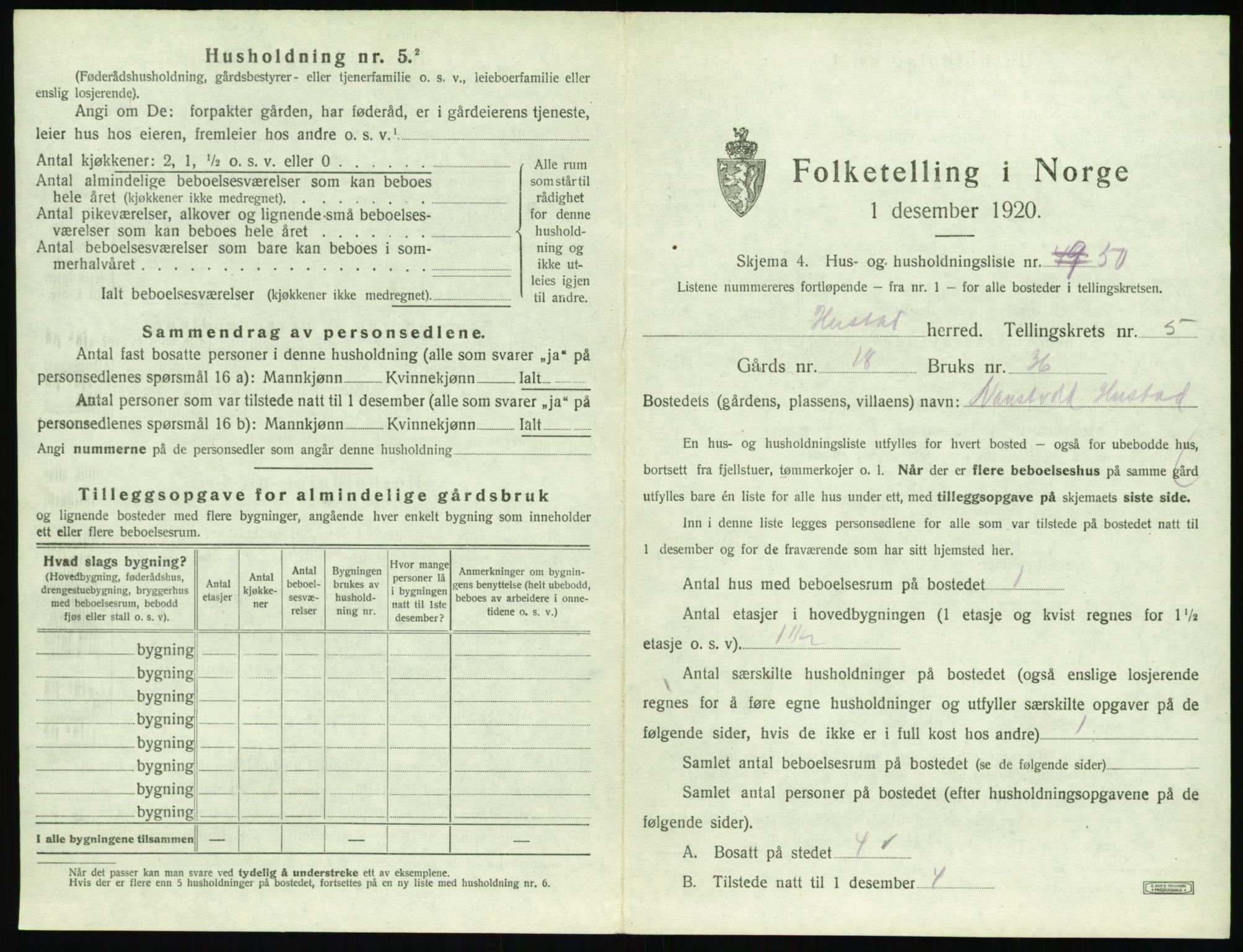 SAT, Folketelling 1920 for 1550 Hustad herred, 1920, s. 591