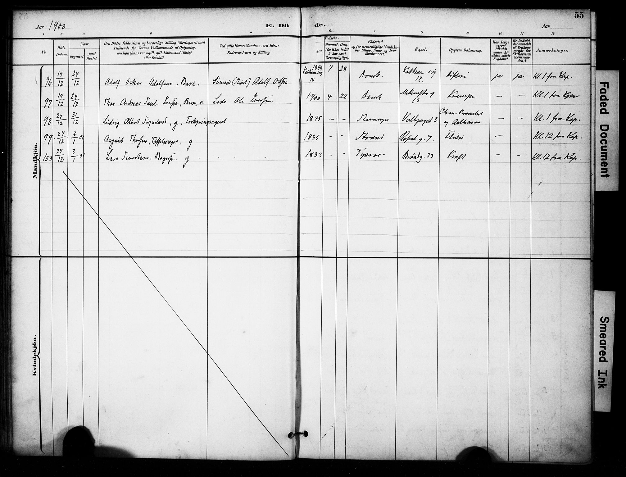 Domkirken sokneprestkontor, AV/SAST-A-101812/001/30/30BA/L0032: Ministerialbok nr. A 31, 1896-1917, s. 55