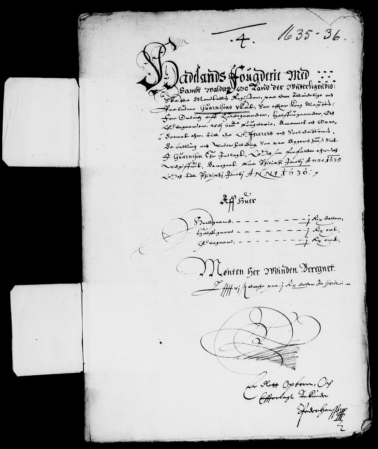 Rentekammeret inntil 1814, Reviderte regnskaper, Lensregnskaper, AV/RA-EA-5023/R/Rb/Rba/L0125: Akershus len, 1634-1636