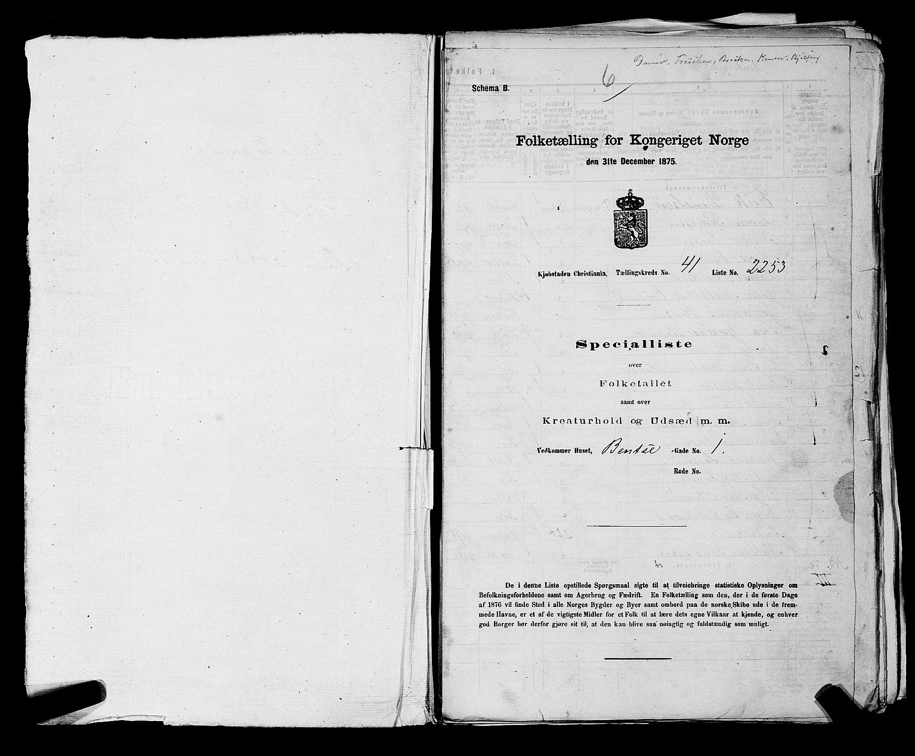 RA, Folketelling 1875 for 0301 Kristiania kjøpstad, 1875, s. 6396