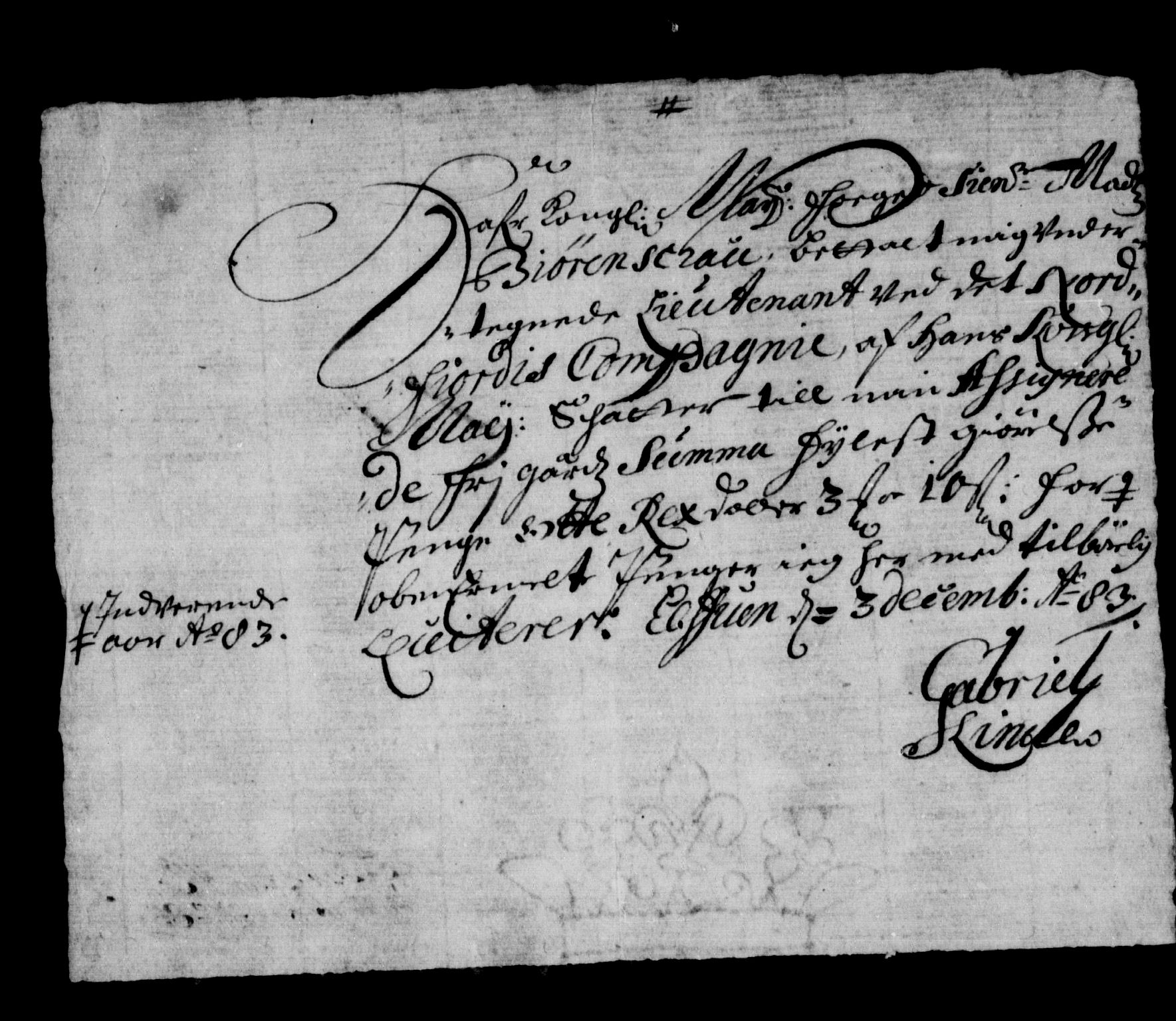 Rentekammeret inntil 1814, Reviderte regnskaper, Stiftamtstueregnskaper, Bergen stiftamt, AV/RA-EA-6043/R/Rc/L0068: Bergen stiftamt, 1683